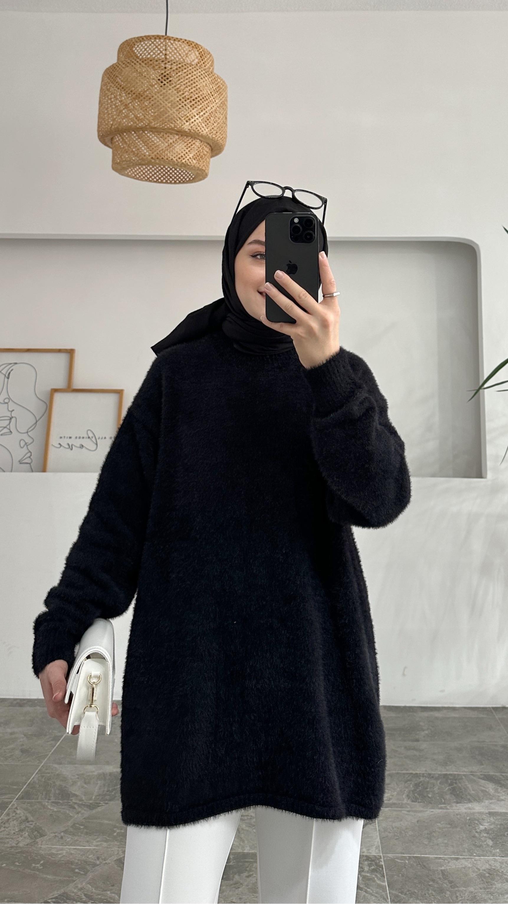 Denia Yumuşak Premium Siyah Kazak 