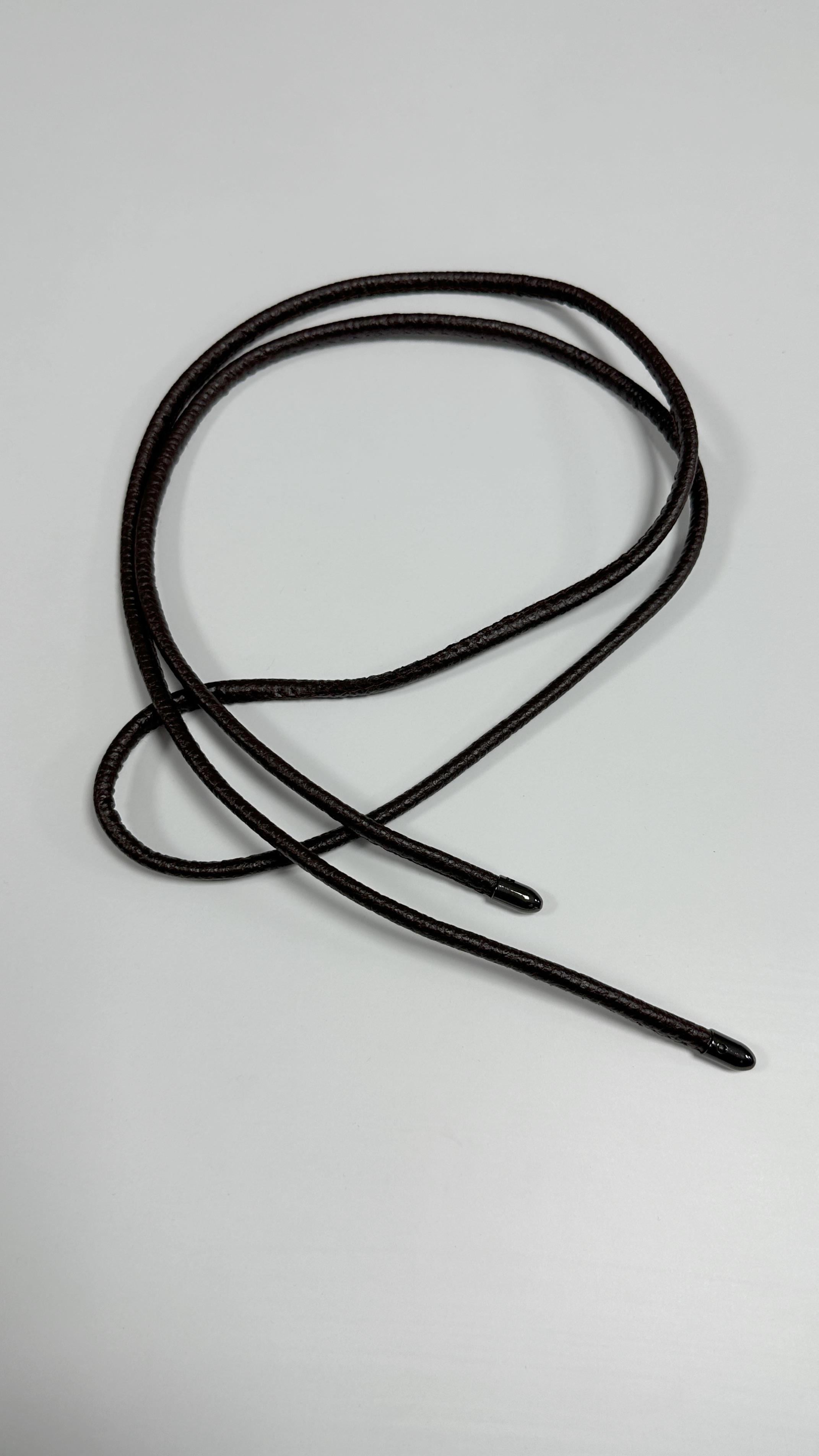 Deri Acı Kahve İp Kadın Kemeri