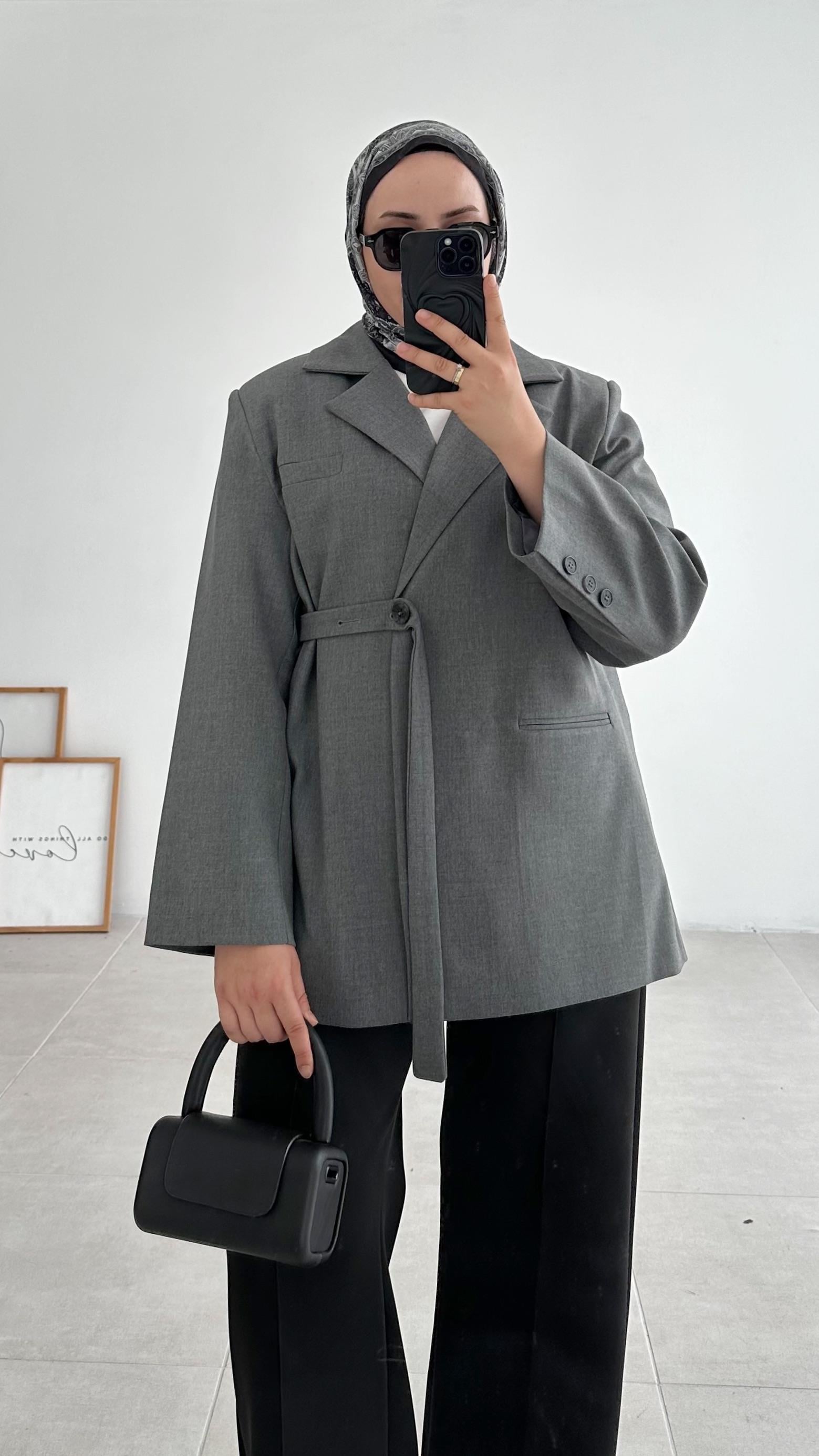 Efol Premıum Antrasit Tasarım Ceket