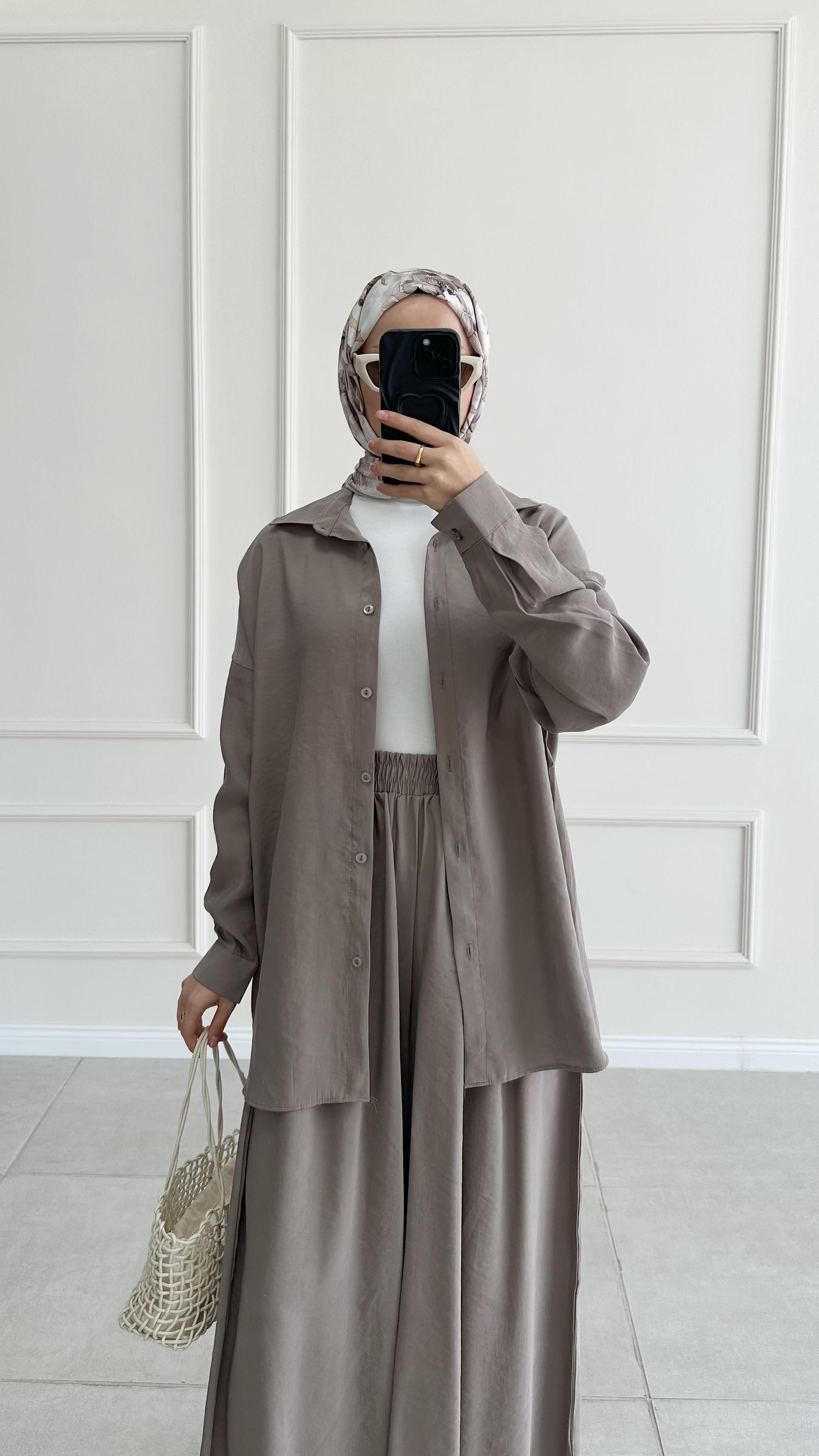 Hanka Oversize Vizon Gömlek