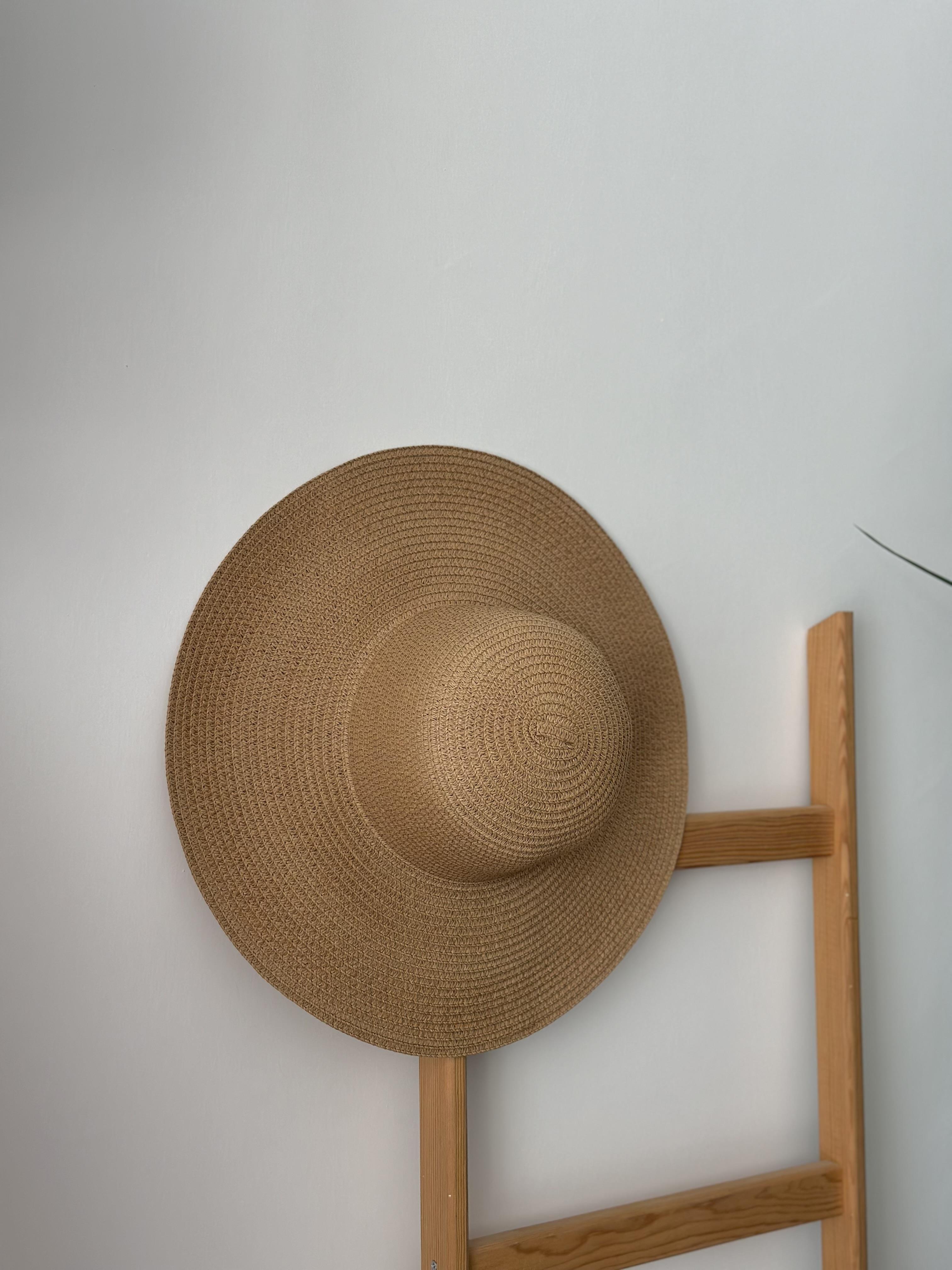 Hasır Bej Plaj Şapkası