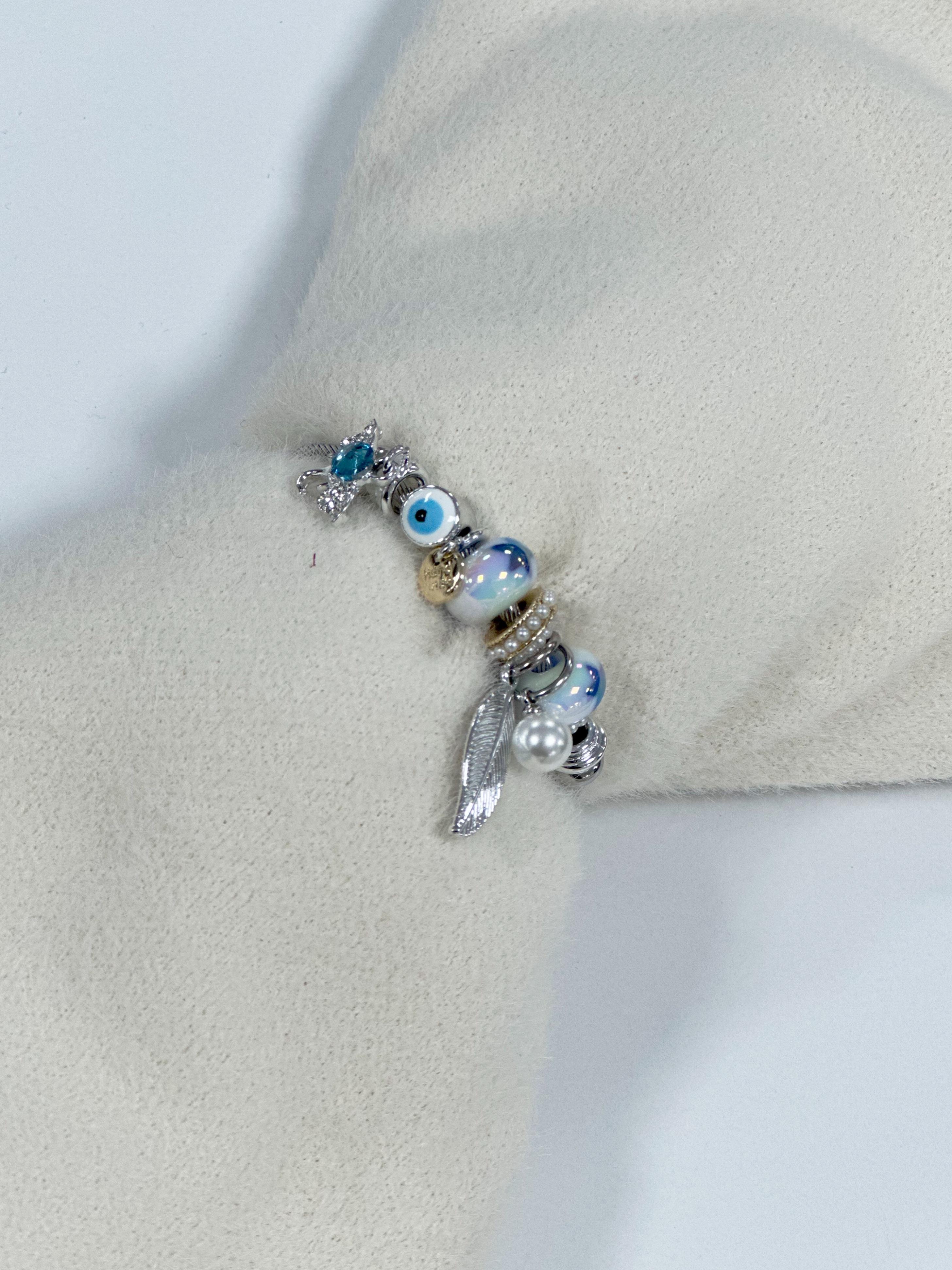 Juno Full Gümüş Mavi Pandora Bileklik