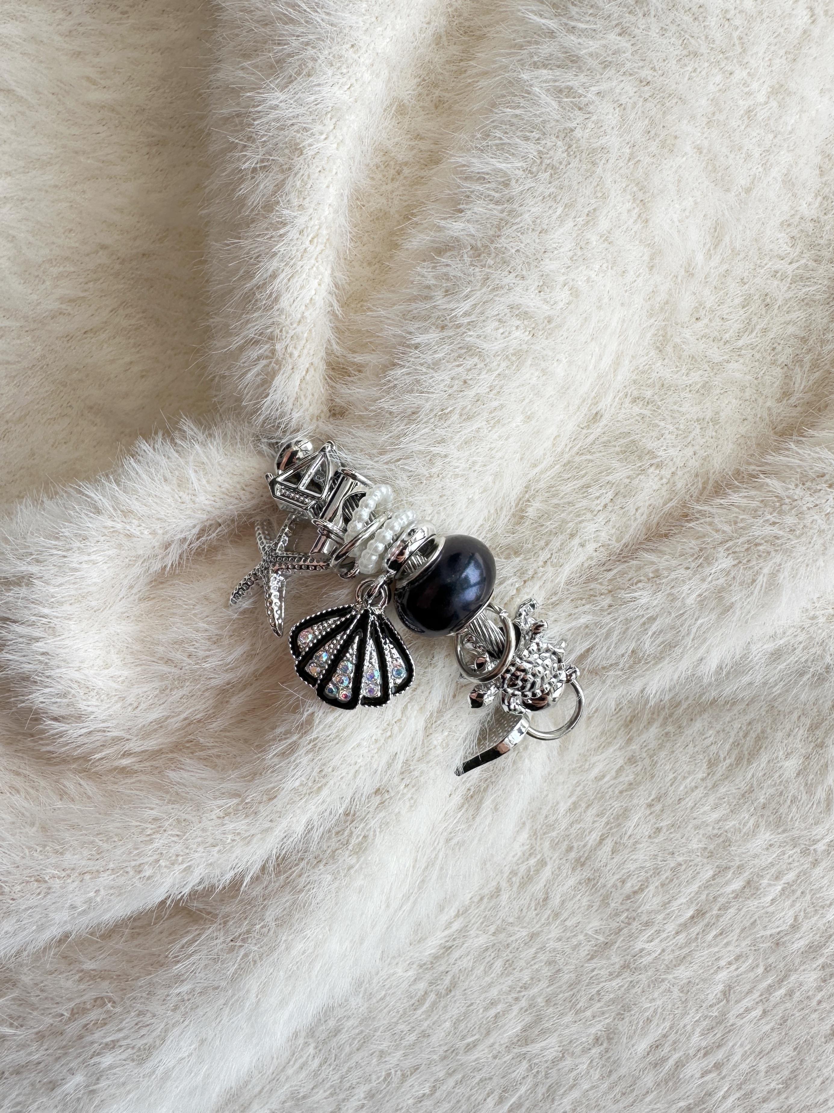 Juno Premıum Gümüş Siyah Pandora Bileklik