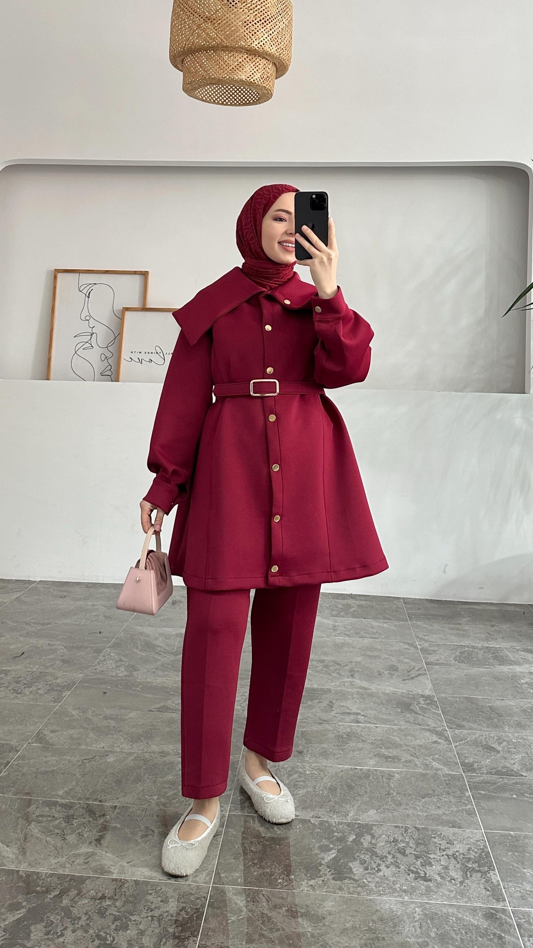 Laniye Premium Bordo Scuba Takım