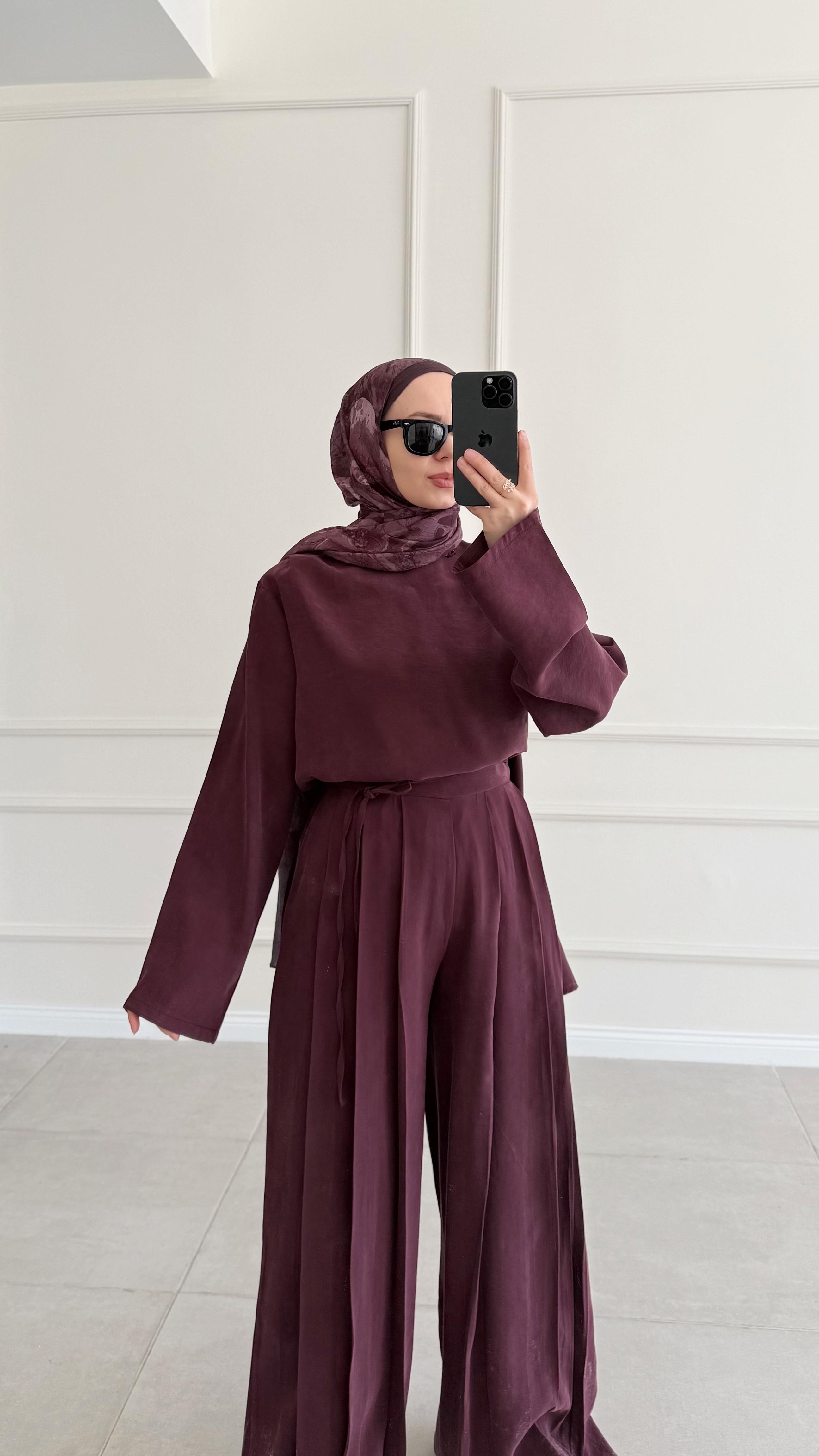 Lilay Modal Bordo Takım