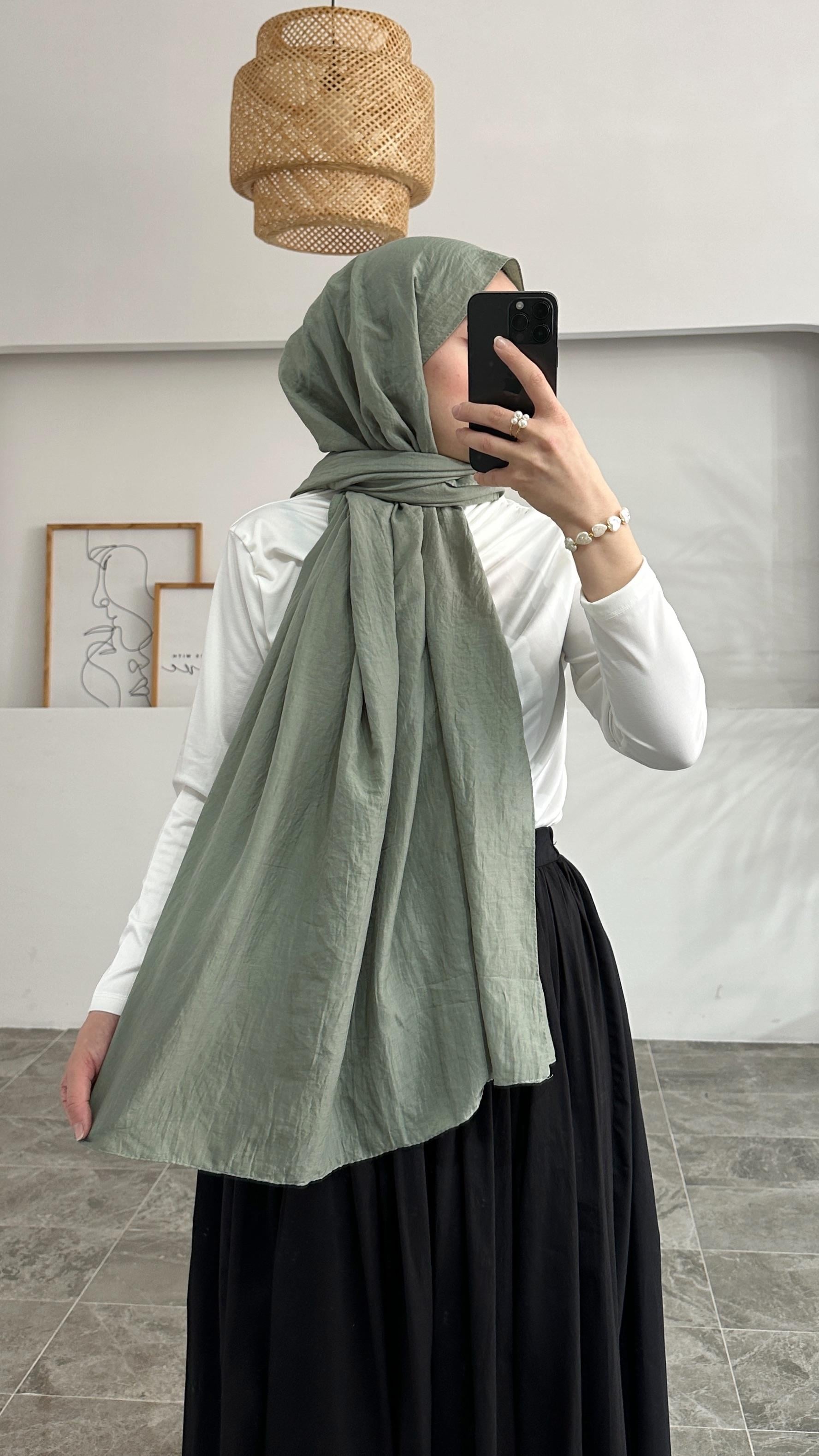 Nomi Pamuklu Küf Yeşili Şal