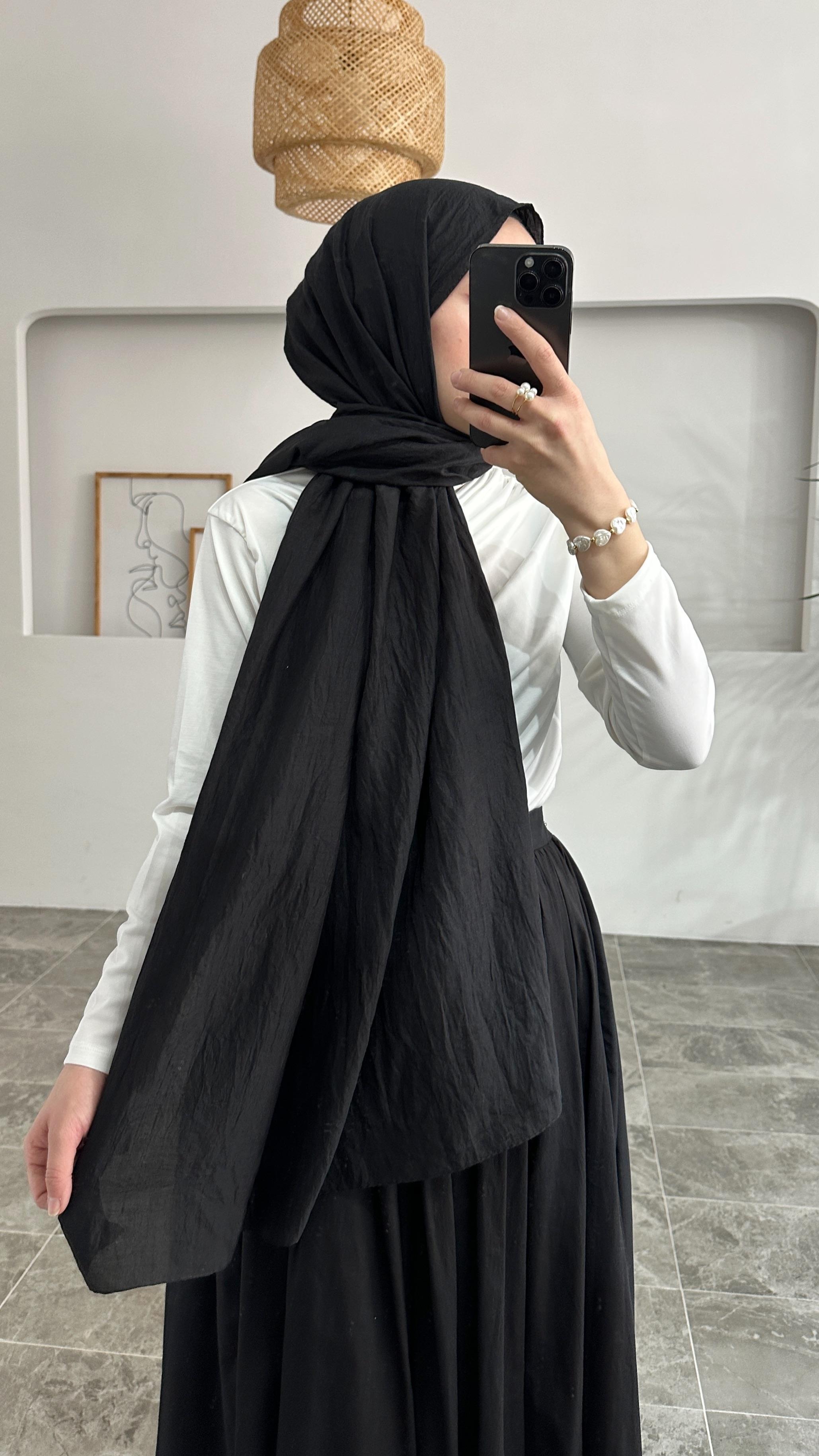 Nomi Pamuklu Siyah Şal