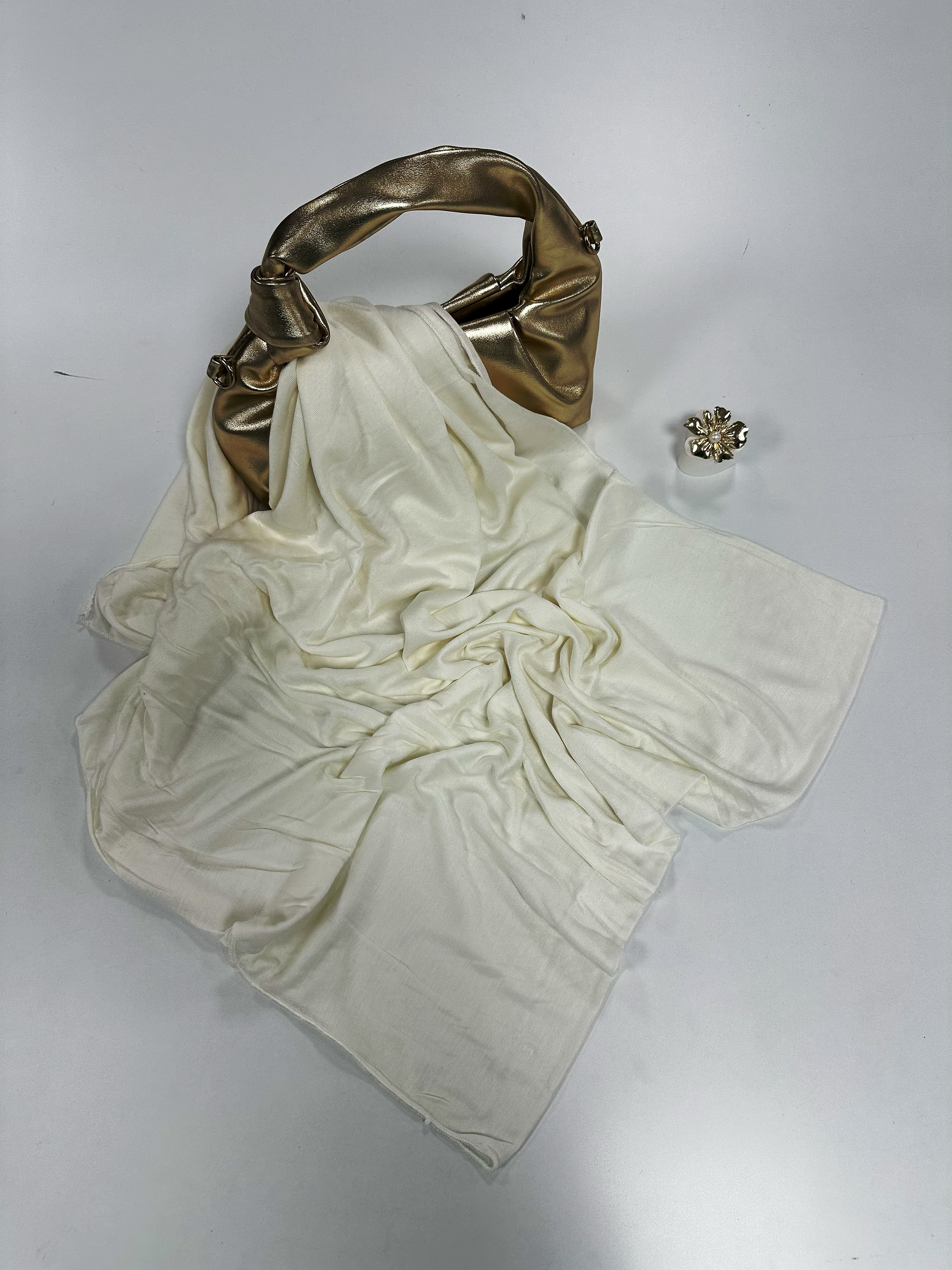 Perla Bej Penye Şal