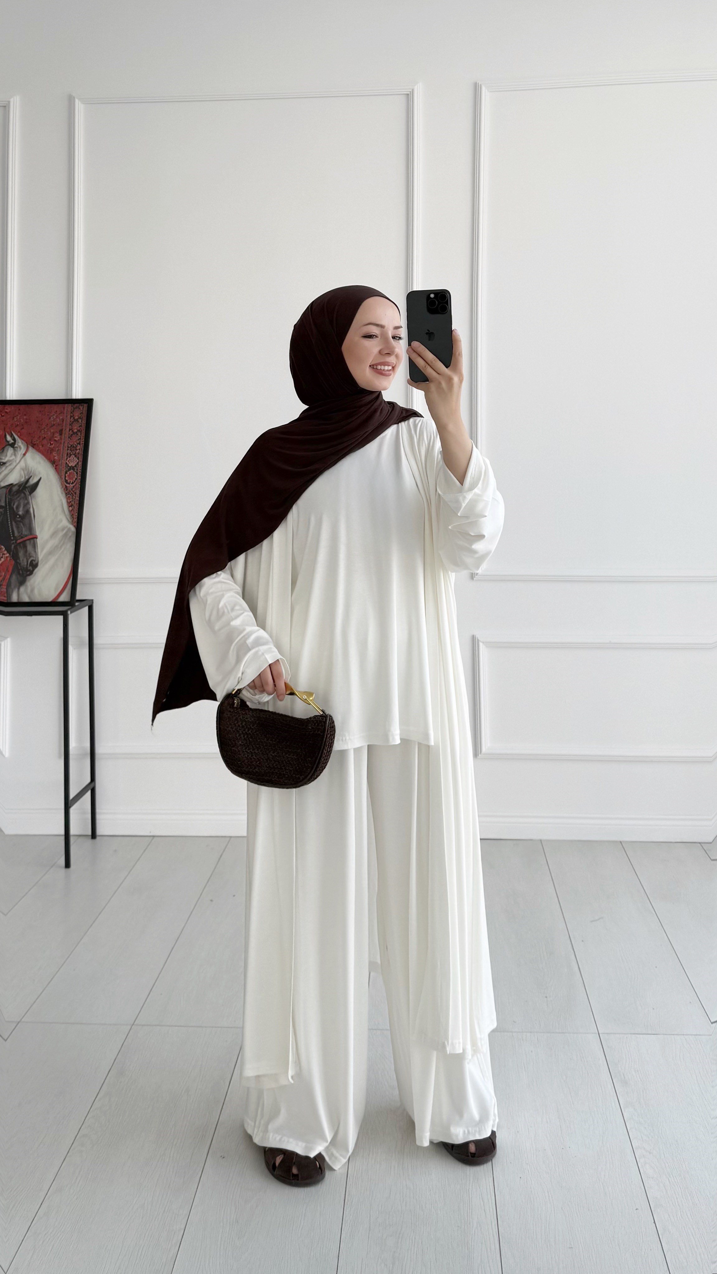 Pery Oversize Ekru Üçlü Eşofman Takım