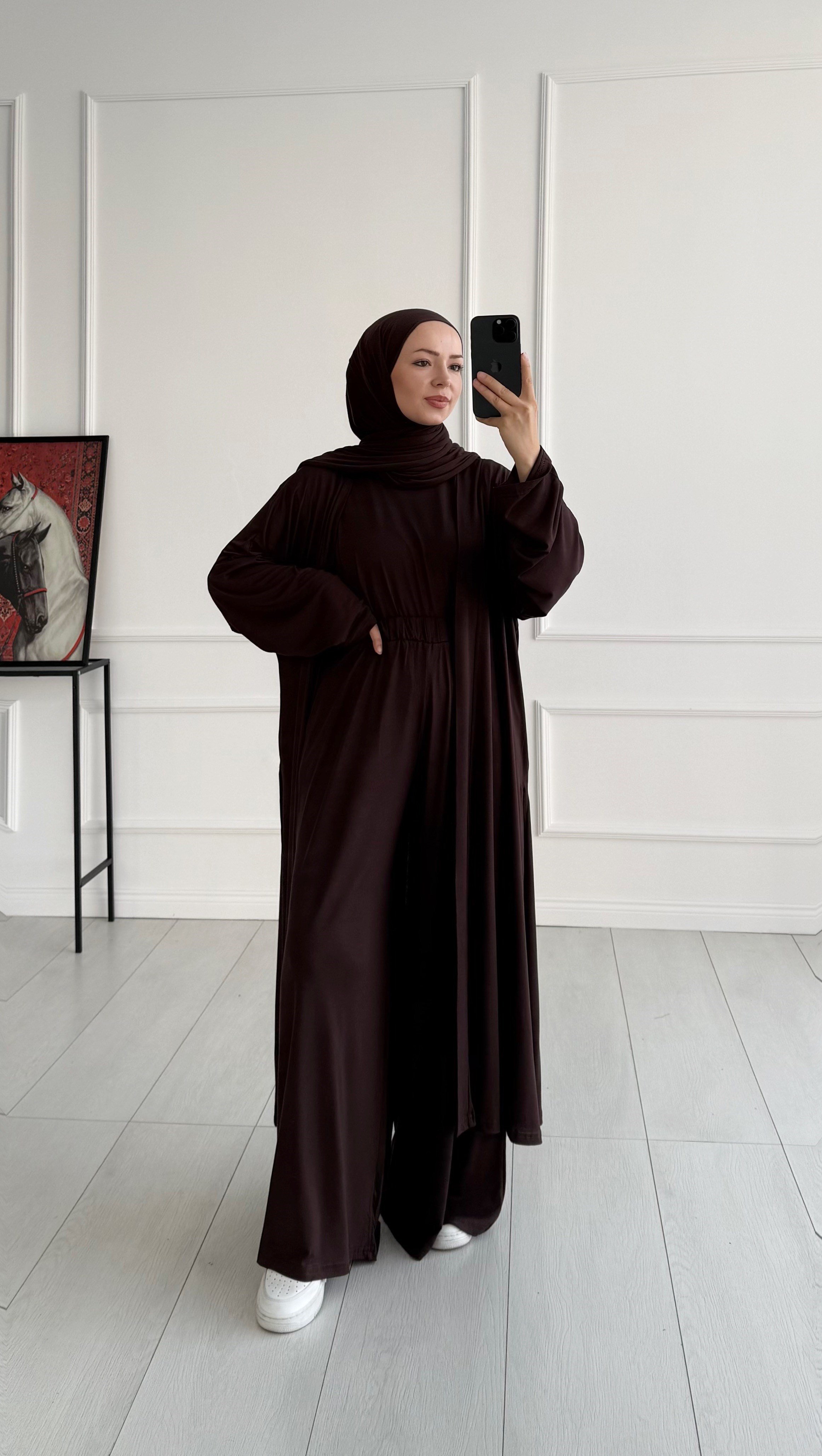 Pery Oversize Kahverengi Üçlü Eşofman Takım