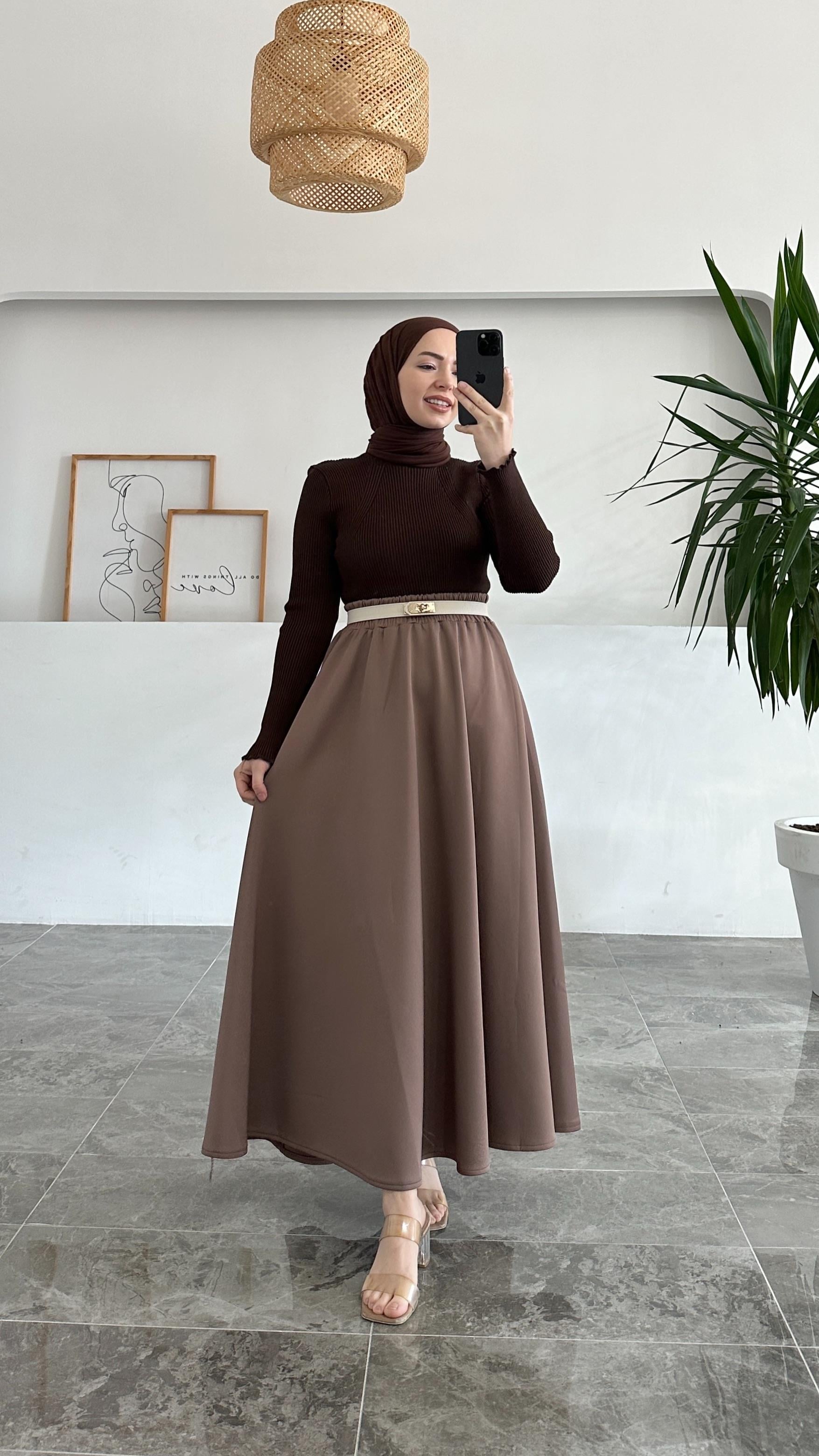 Premium Ferry Puff Scuba Bej Etek