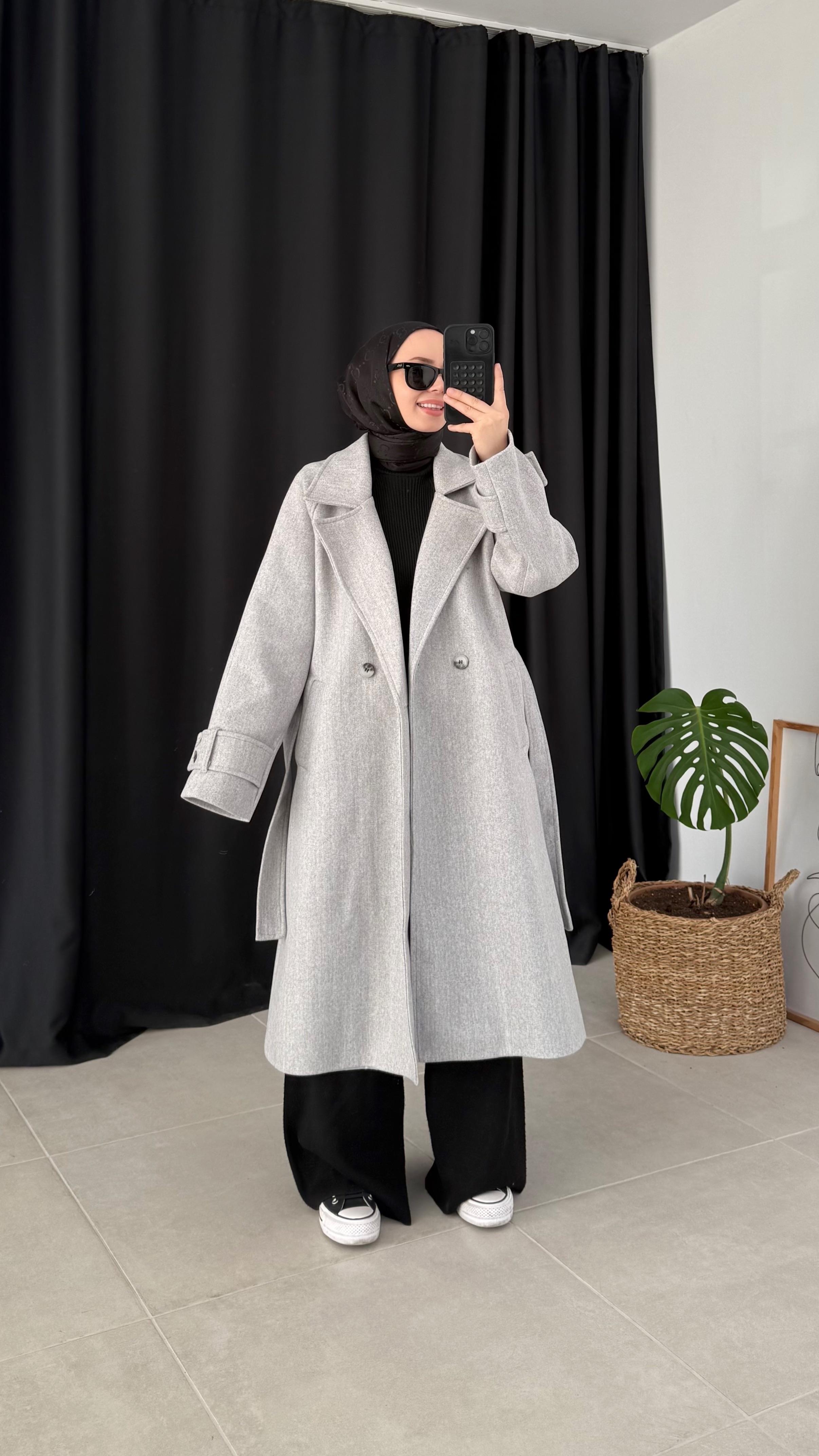 Rancle Premıum Kaşe Gri Kaban