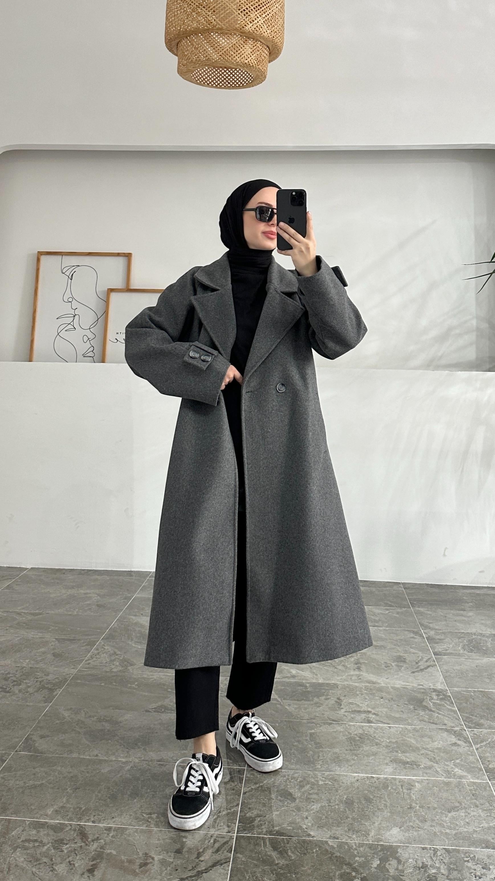 Rancle Premıum Kaşe Siyah Kaban