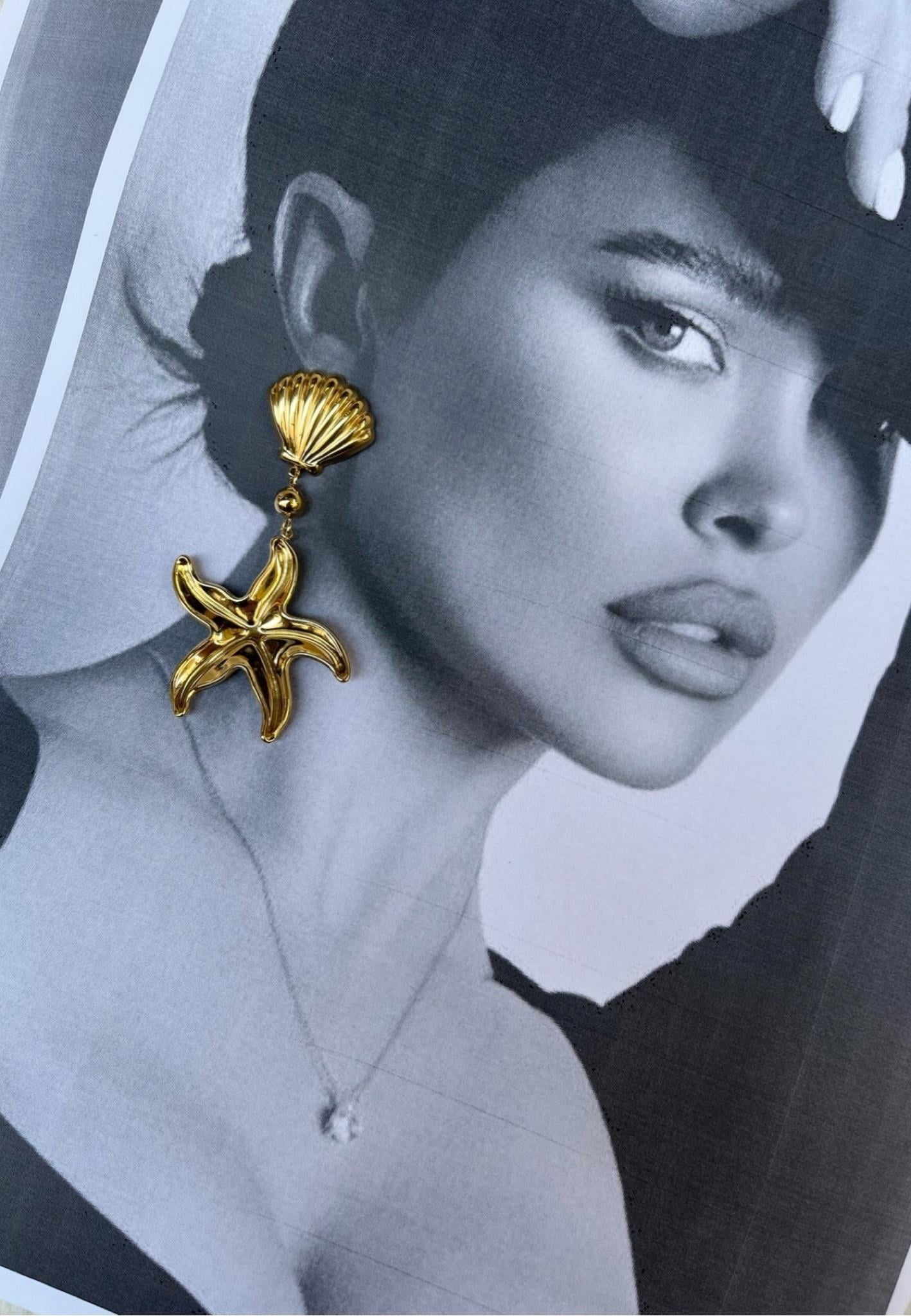 Sanra Gold Deniz Kabuklu Küpe