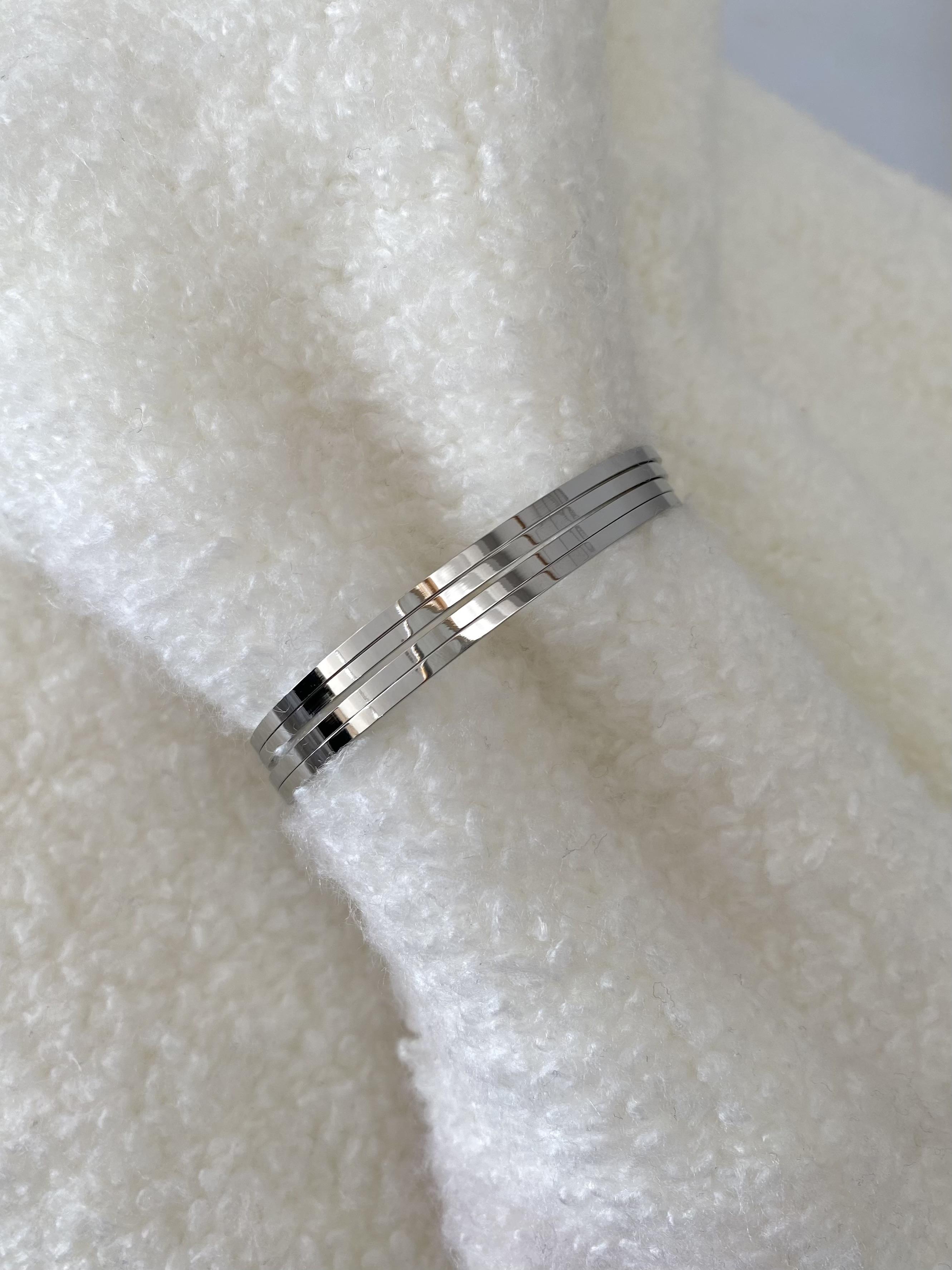 Stella Full Gümüş İnce Ajda Baby Boy Bilezik