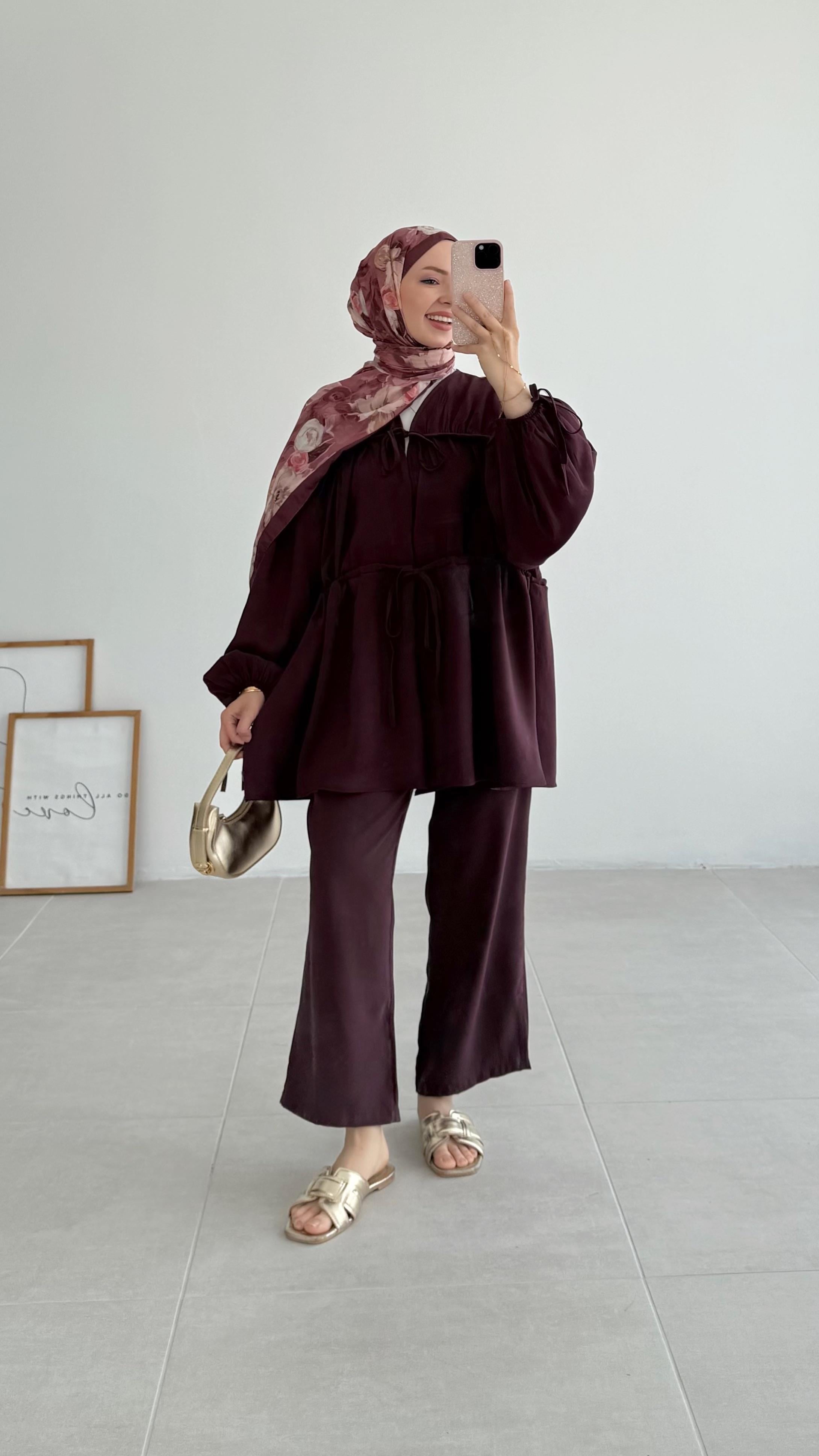 Tensel Büzgülü Mürdüm Takım