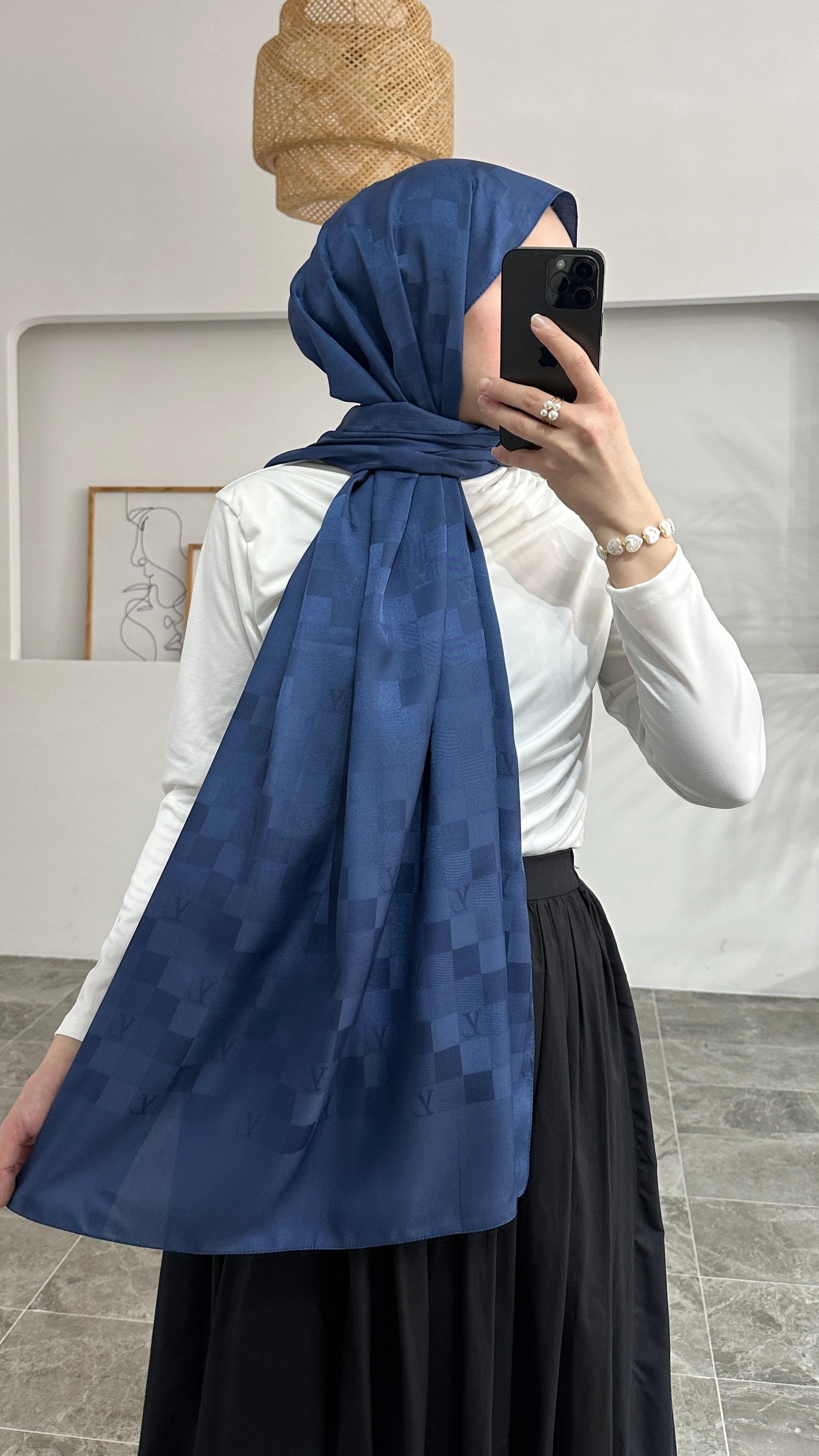 Terra Marka Mavi Desenli Şal