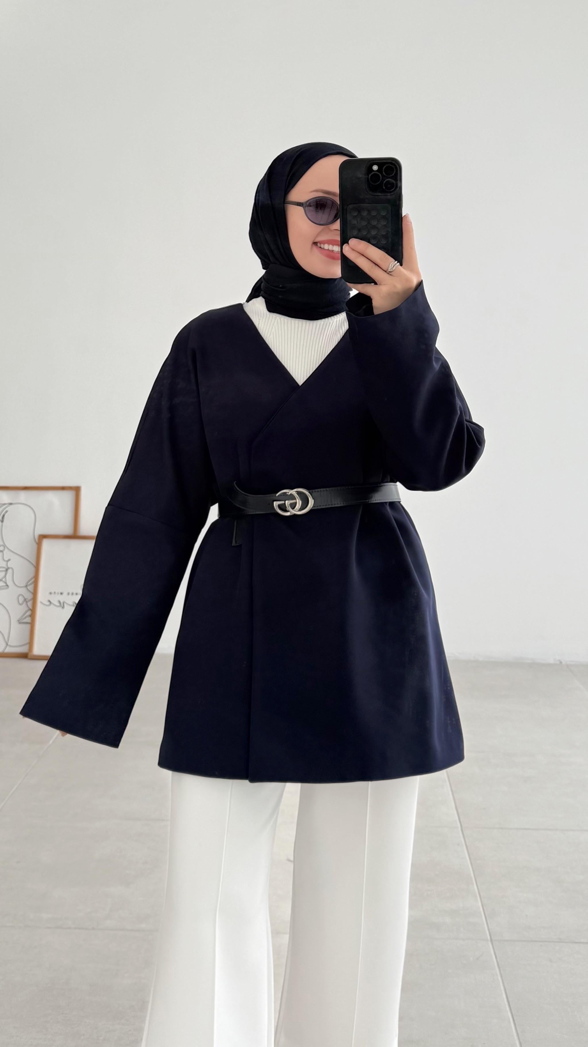 Yansol Premıum Yakasız Lacivert Ceket