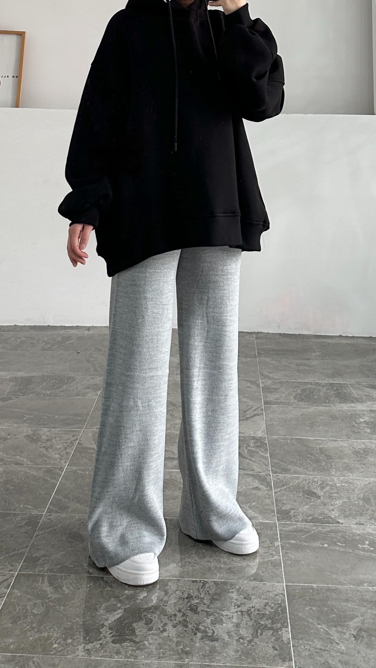 Yoko Gri Triko Pantolon