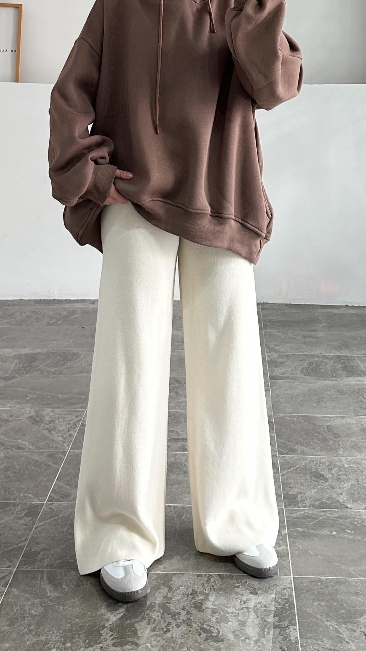 Yoko Krem Triko Pantolon