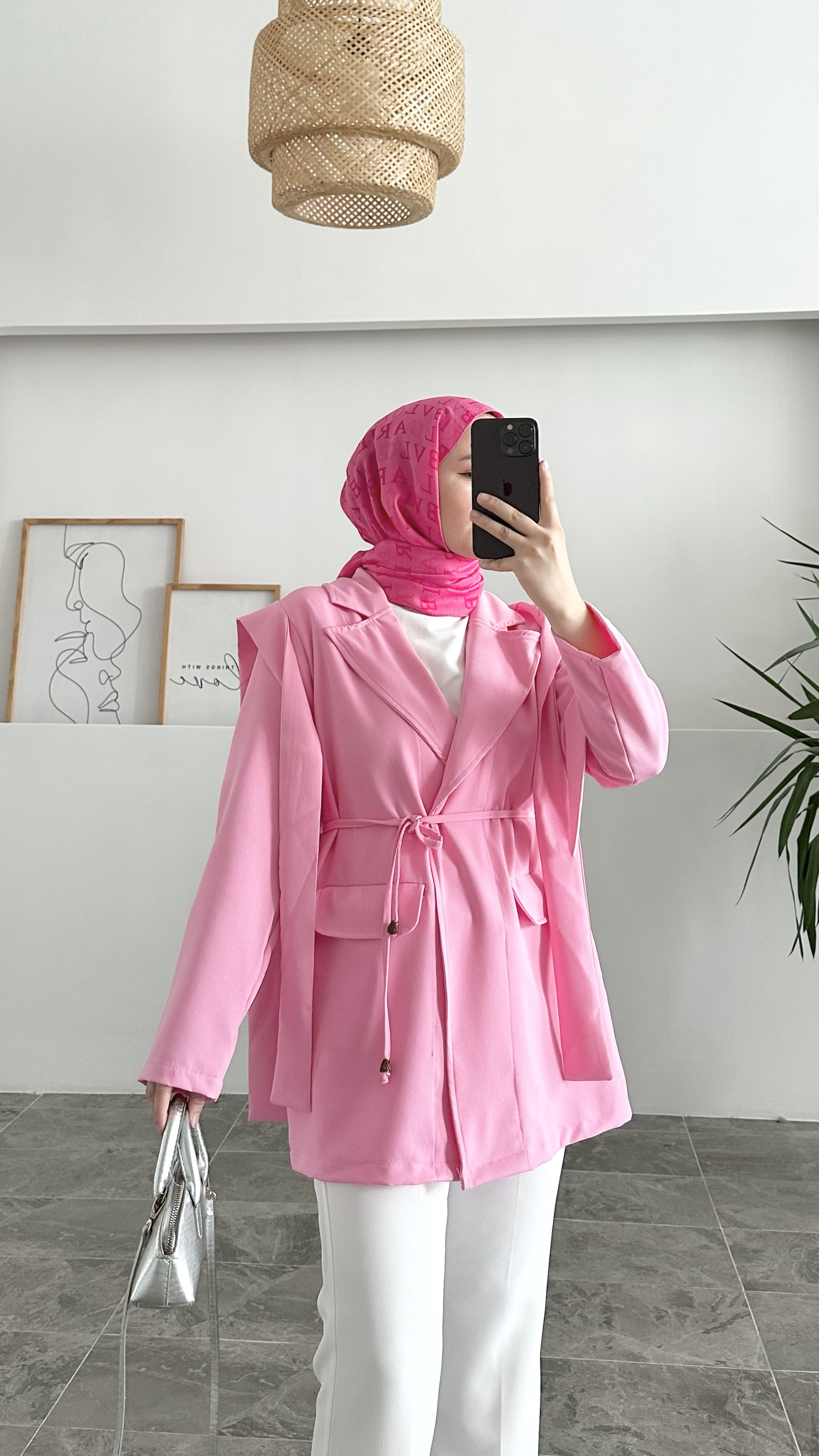 Abays Tasarım Pembe Ceket