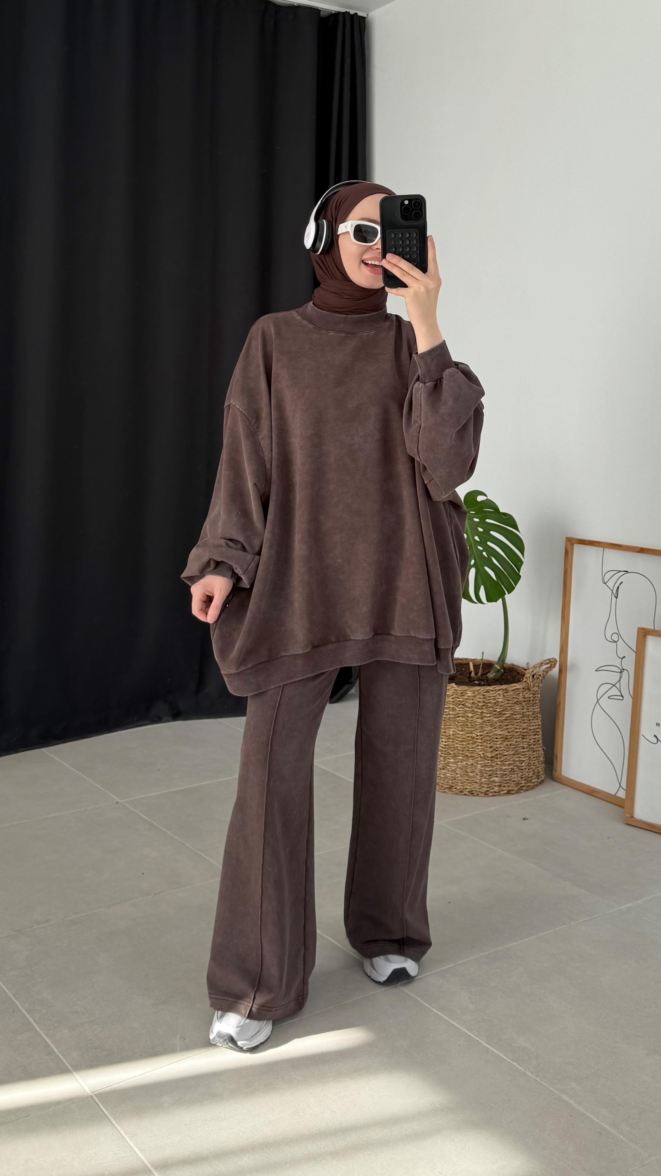 Addiana Oysho Kahverengi Eşofman Takım 