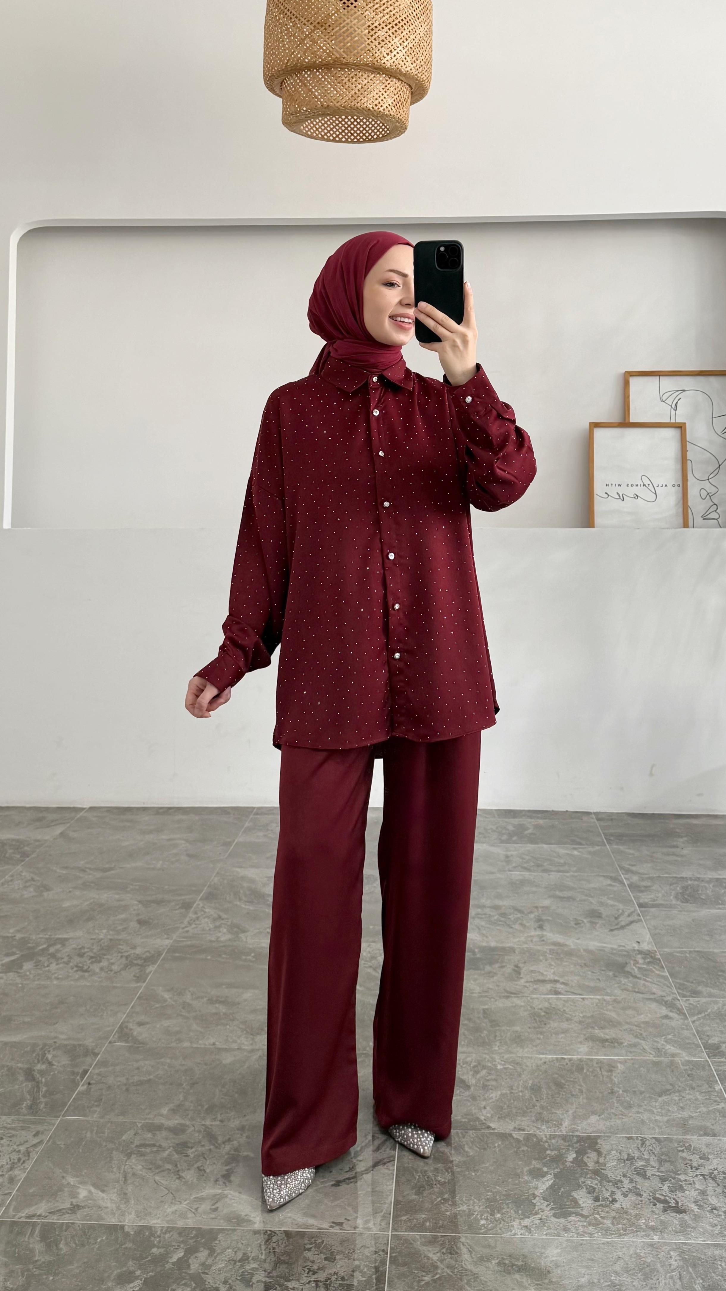 Alanta Pullu Bordo Rahat Takım