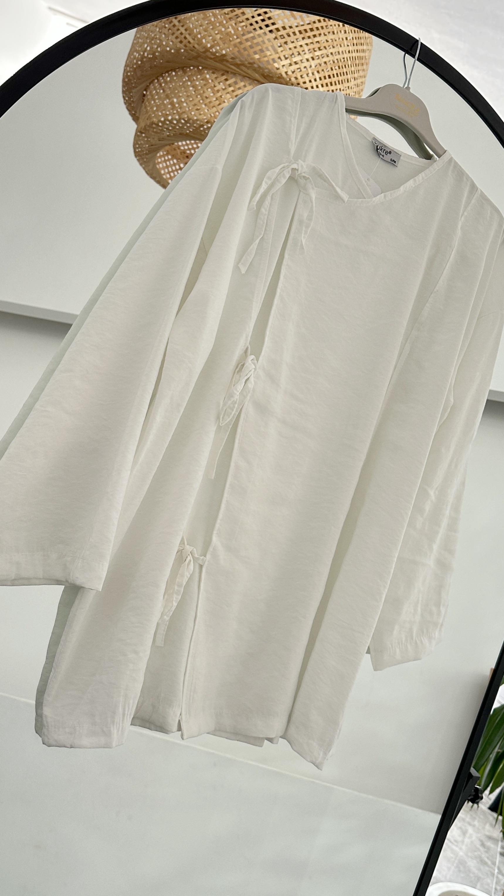 Alins Pinterest Model Beyaz Kimono