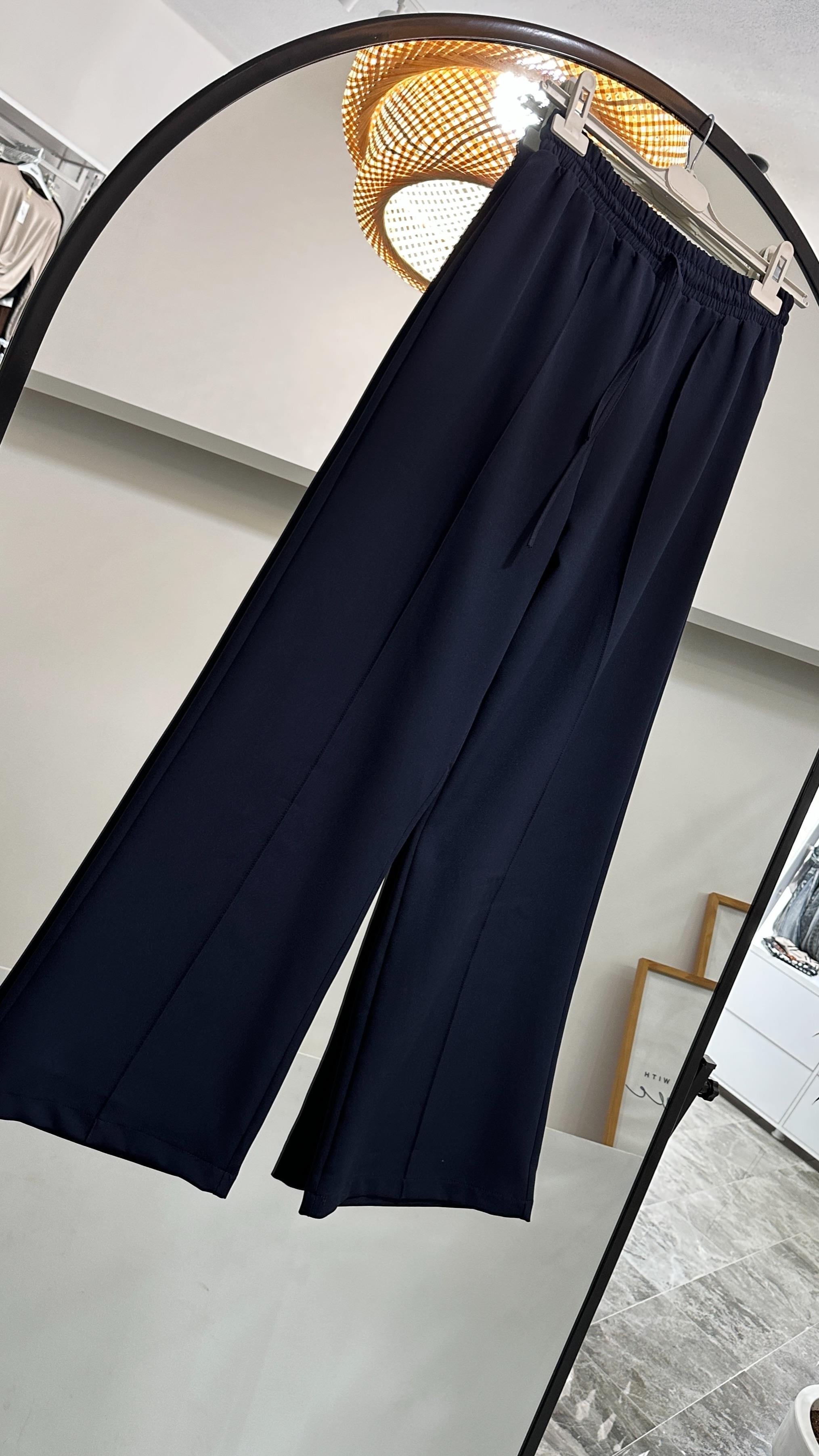 Amanda Lacivert Bol Paça Pantolon