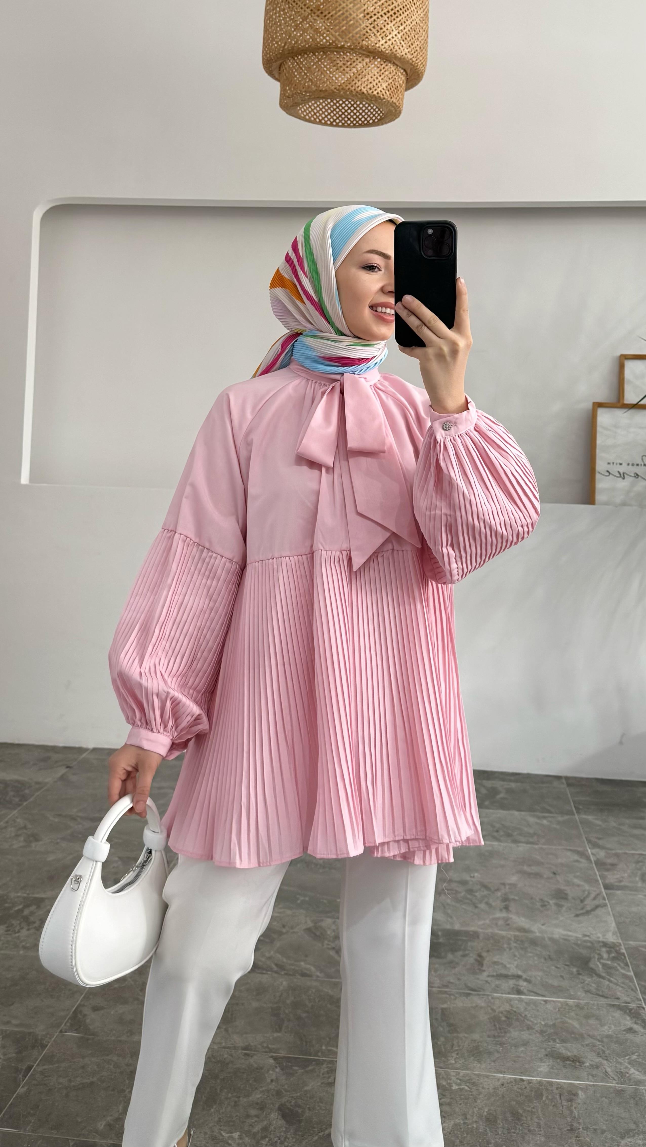 Andele Premıum Pembe Piliseli Gömlek