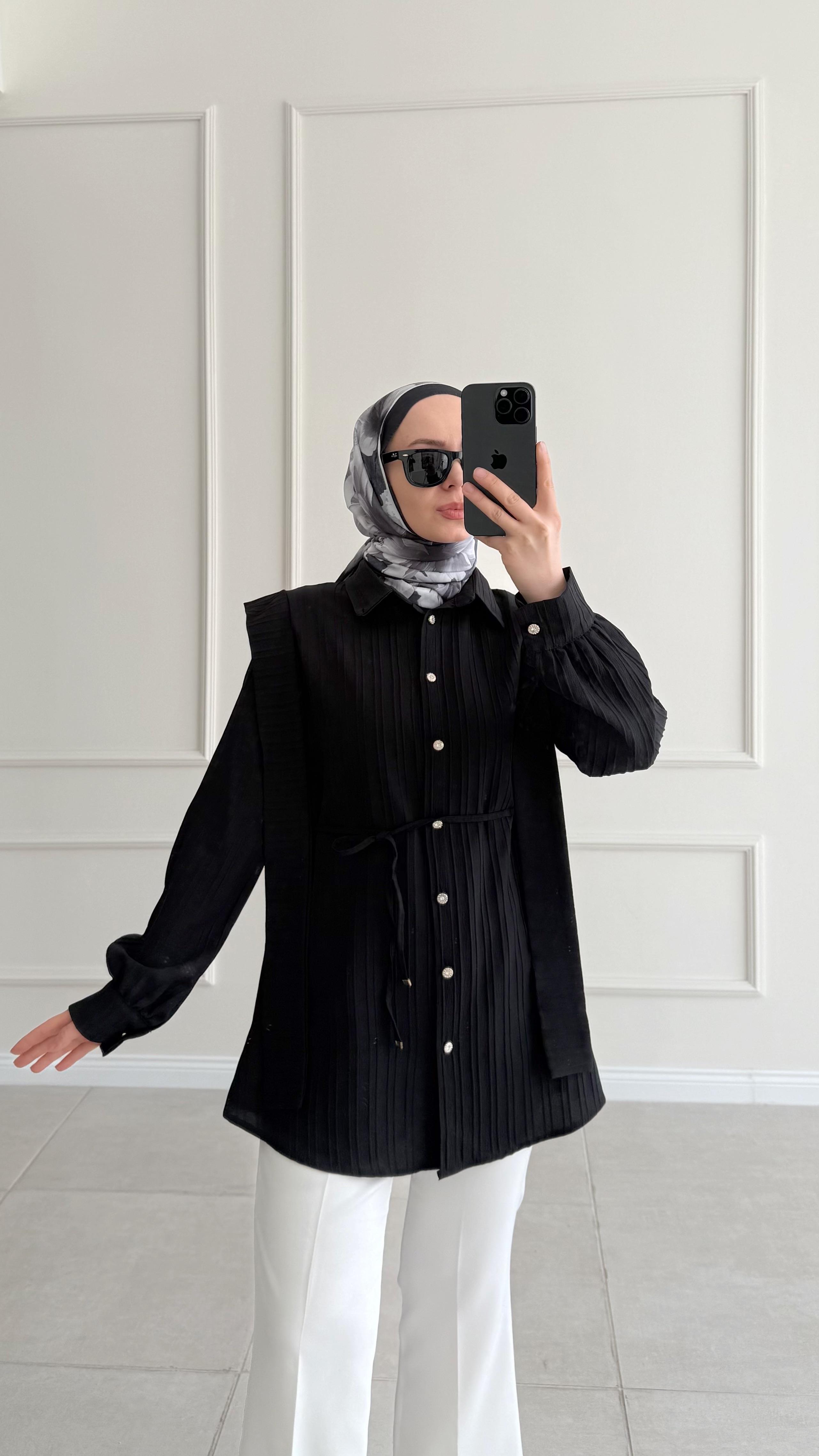 Ava Tasarım Siyah Gömlek