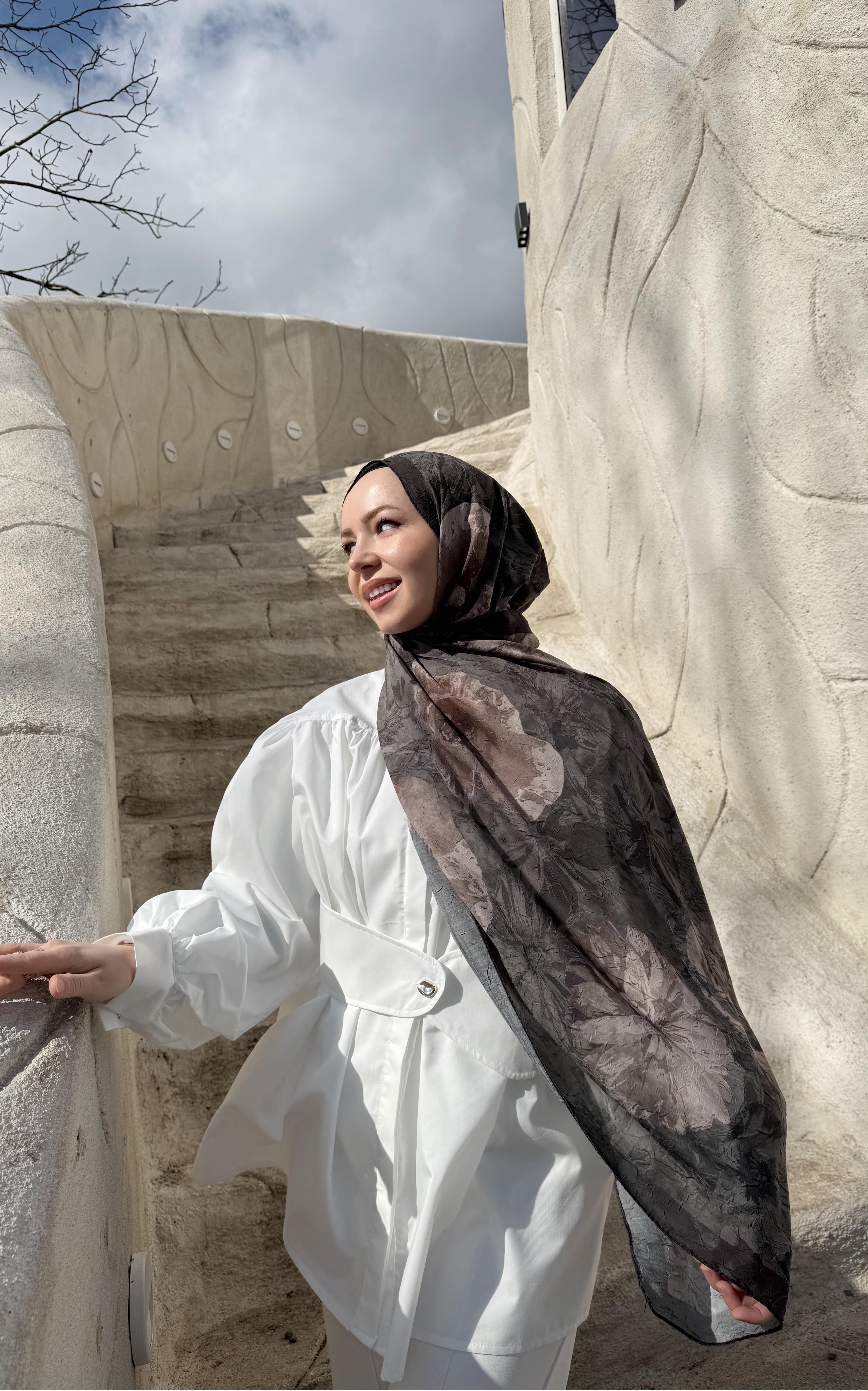 Bambu 15 Haki-Kahverengi Şal 