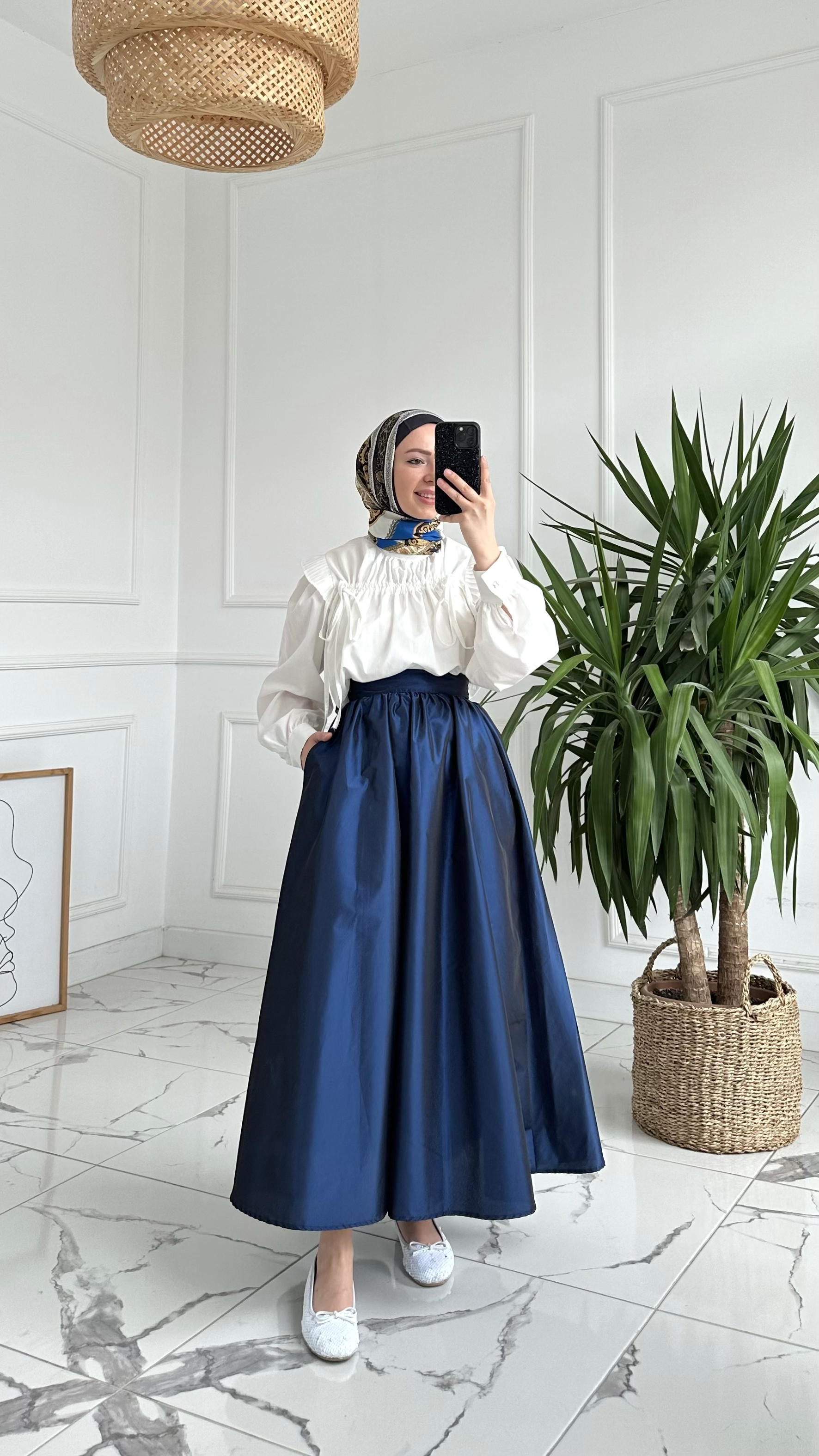 Bany Paraşüt Saks Rengi Etek
