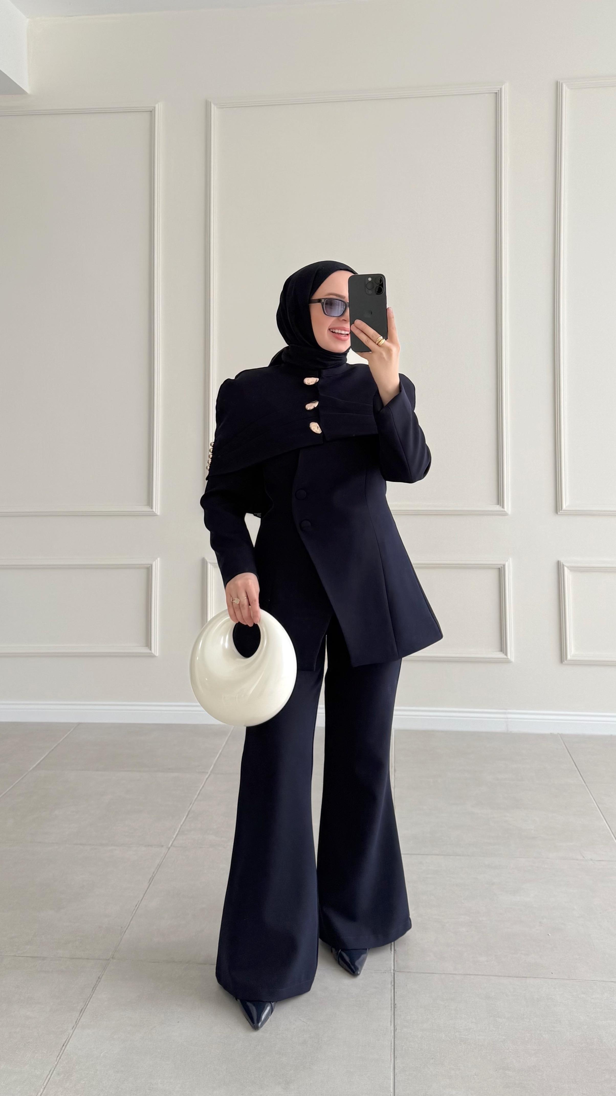 Bolerolu Premıum Ceketli Lacivert Takım