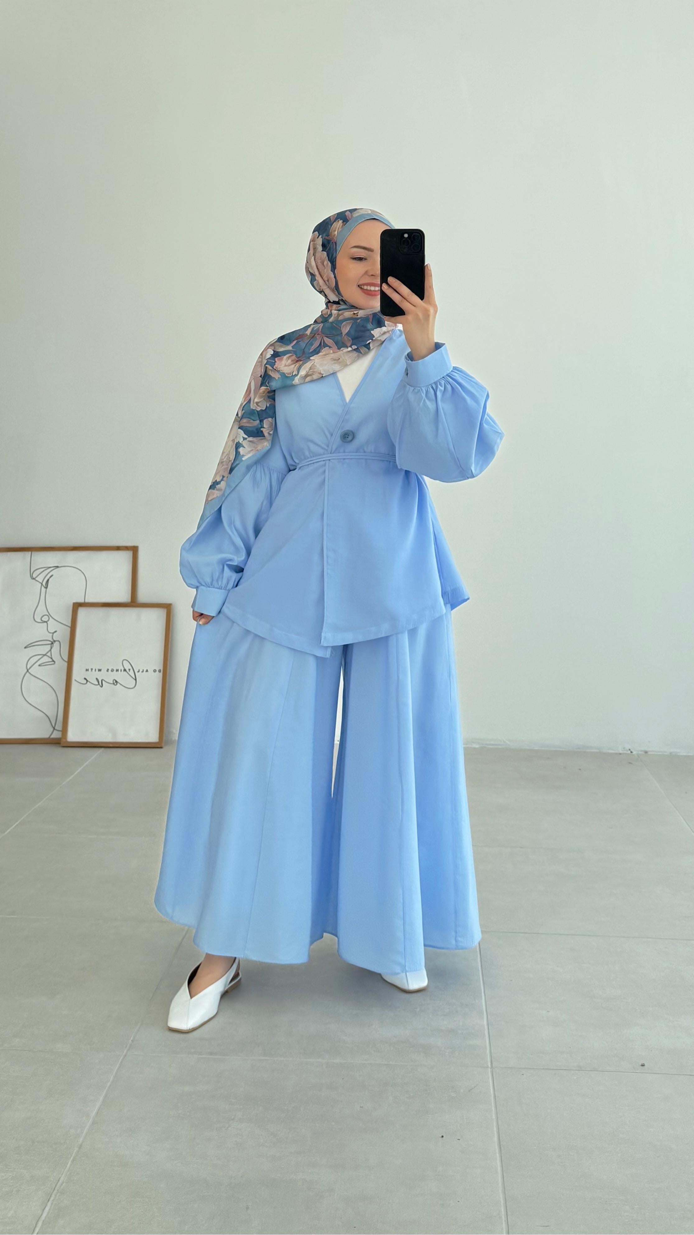 Cora Premıum Ceketli Mavi Takım