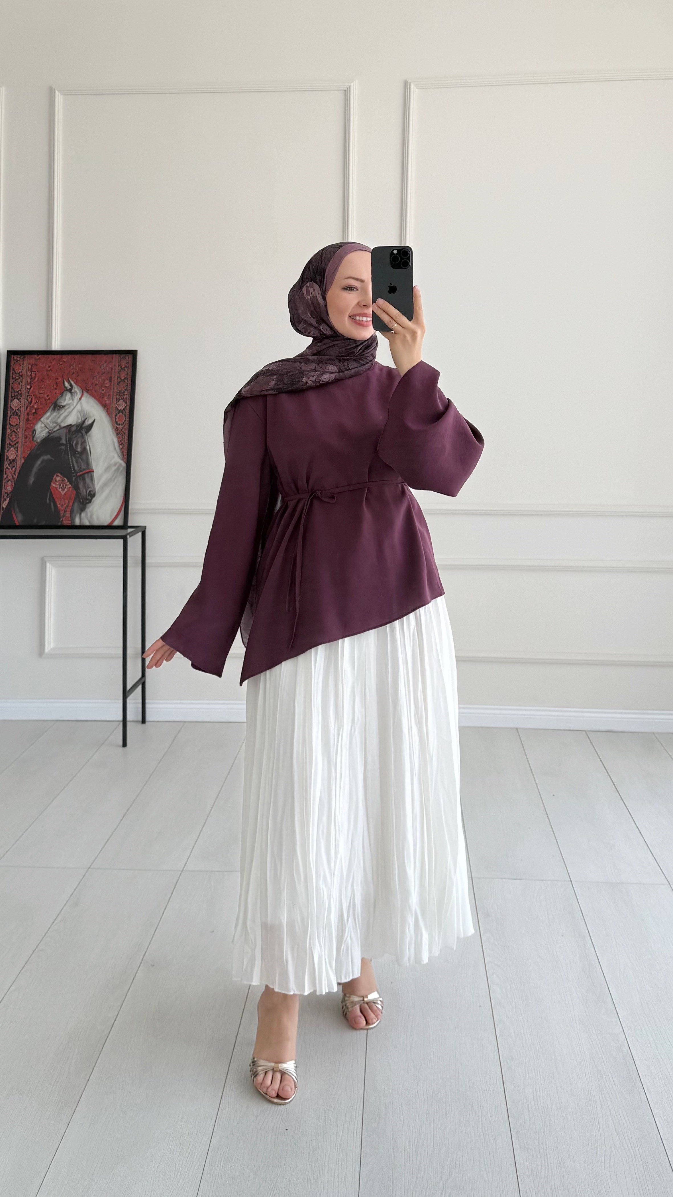 Cosmos Tasarım Mürdüm Tunik
