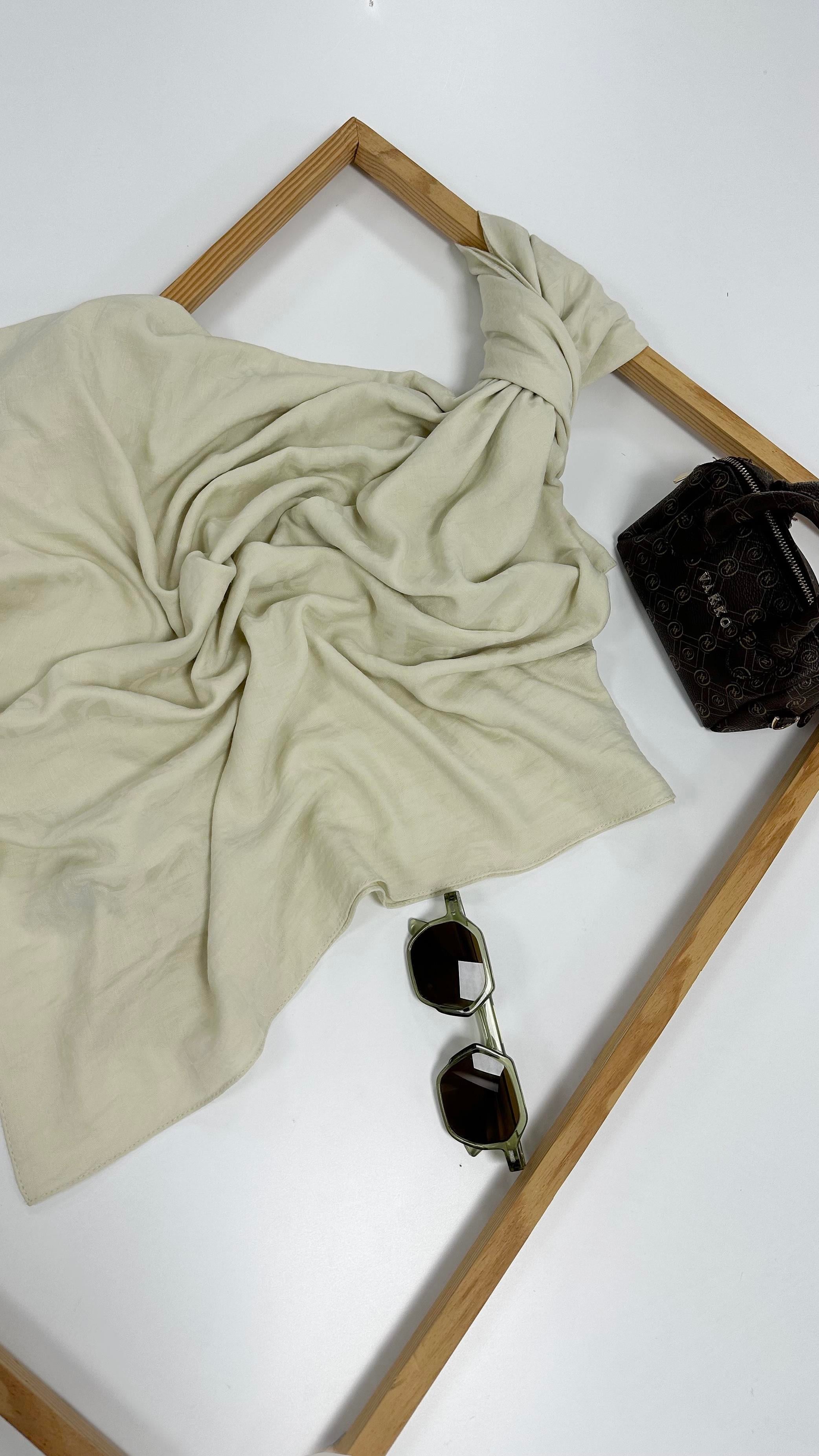 Dama Desen Krem Şal 