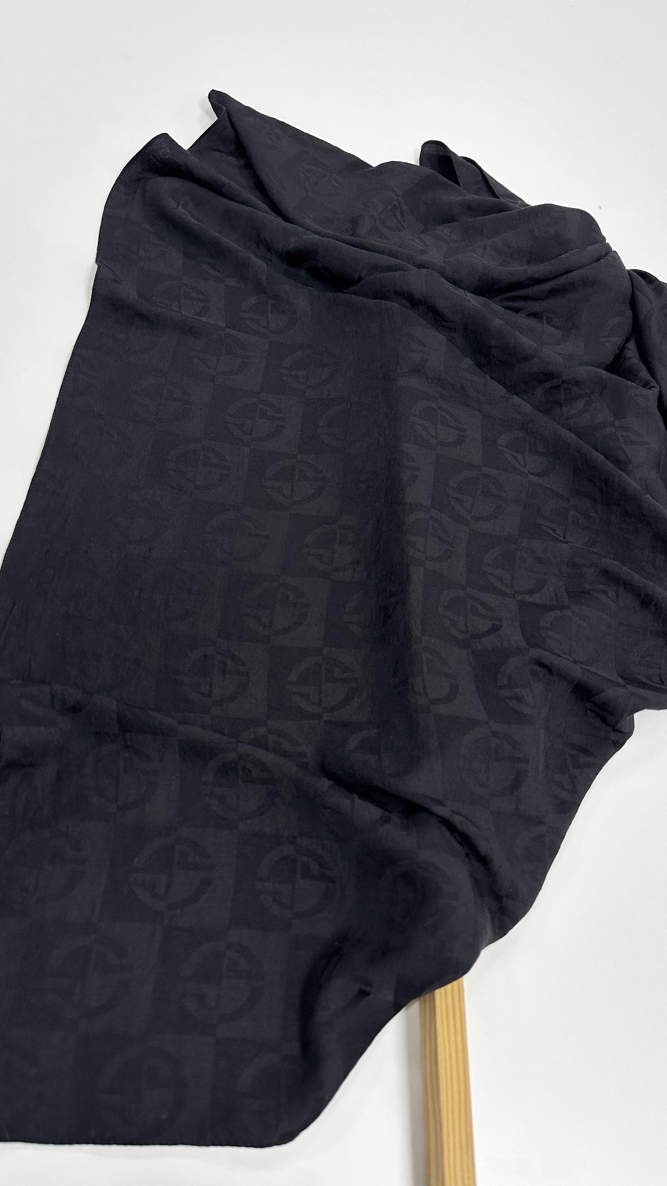 Dama Desen Siyah Şal 