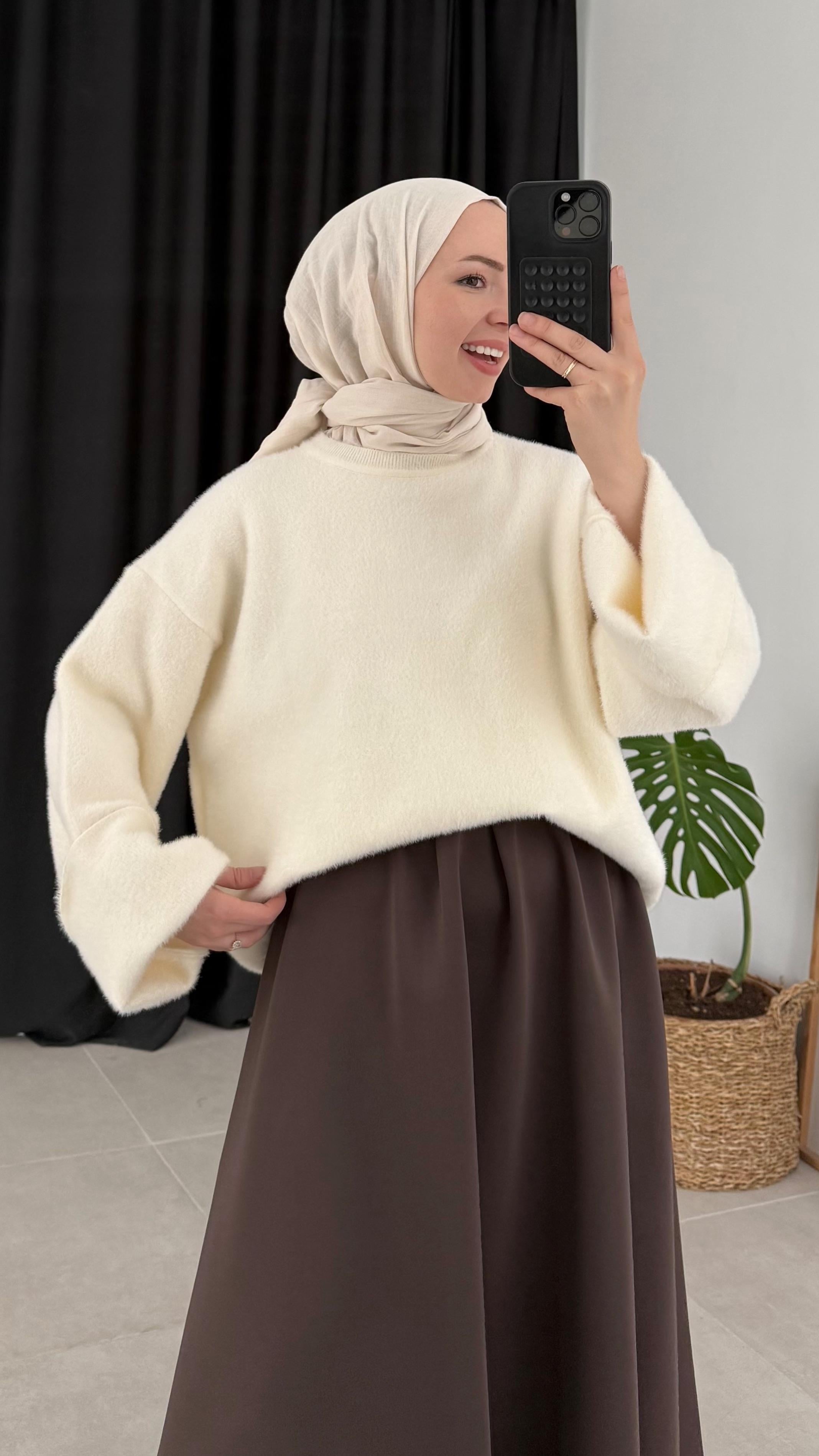 Delet Angora Krem Kazak