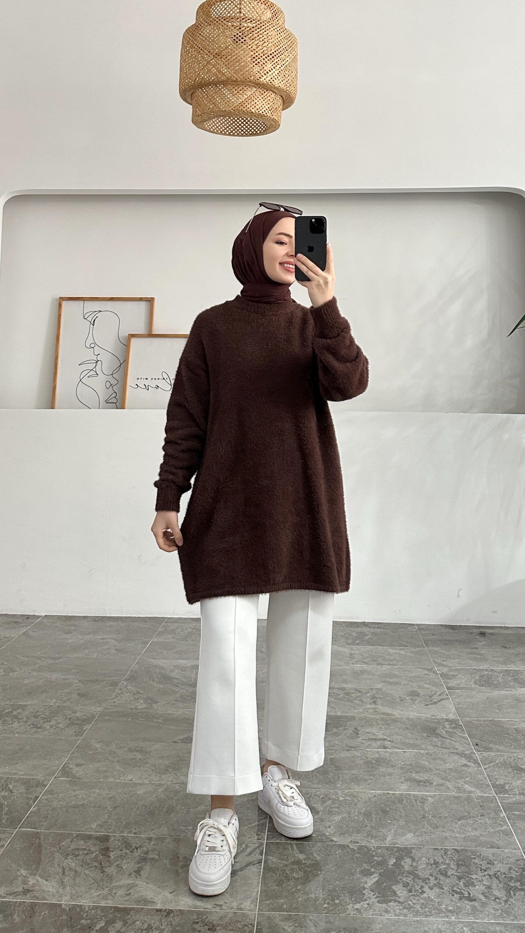 Denia Yumuşak Premium Acı Kahve Kazak 