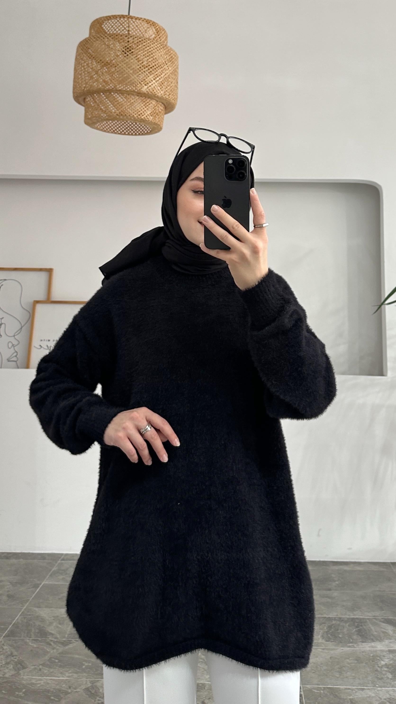 Denia Yumuşak Premium Siyah Kazak 