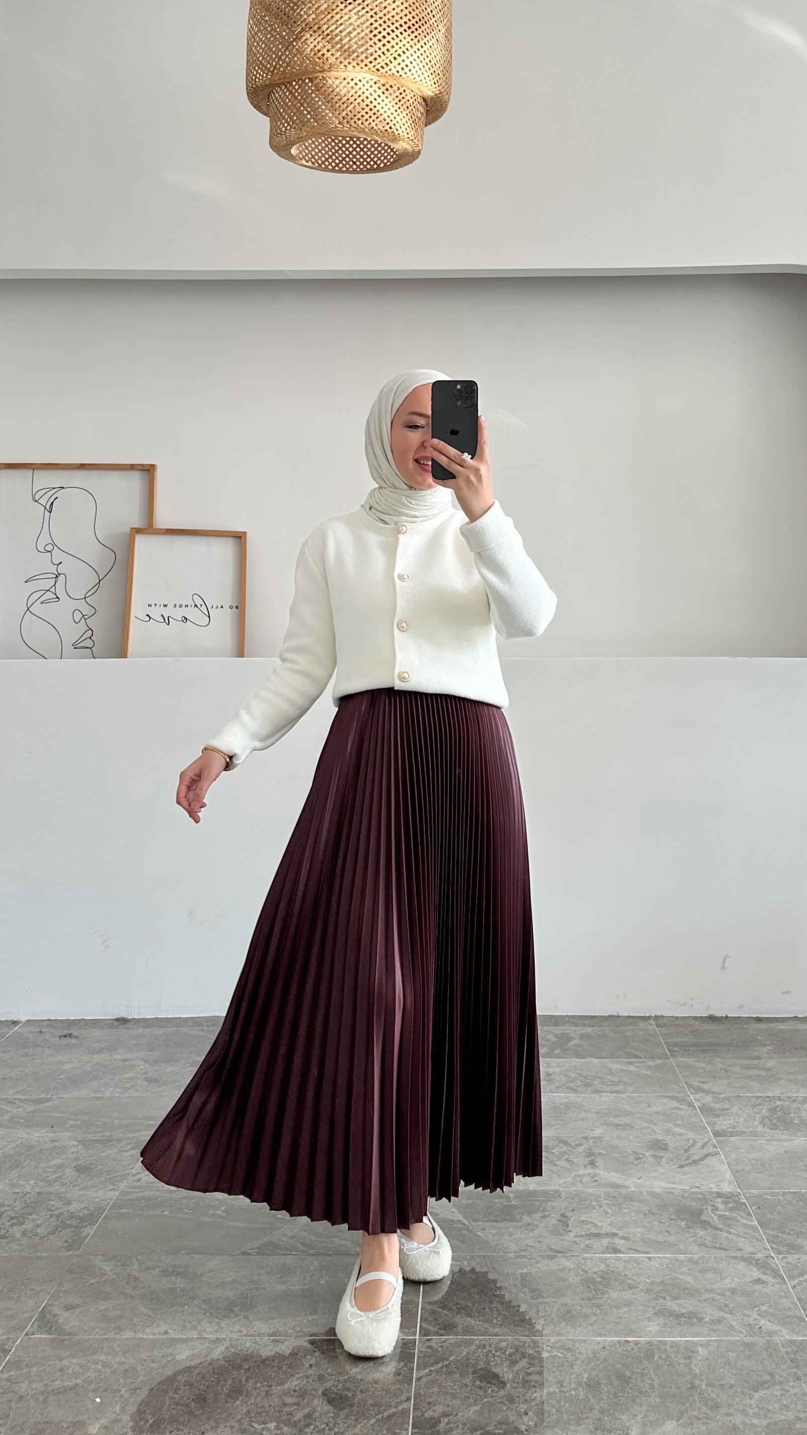 Diana Bordo Piliseli Etek