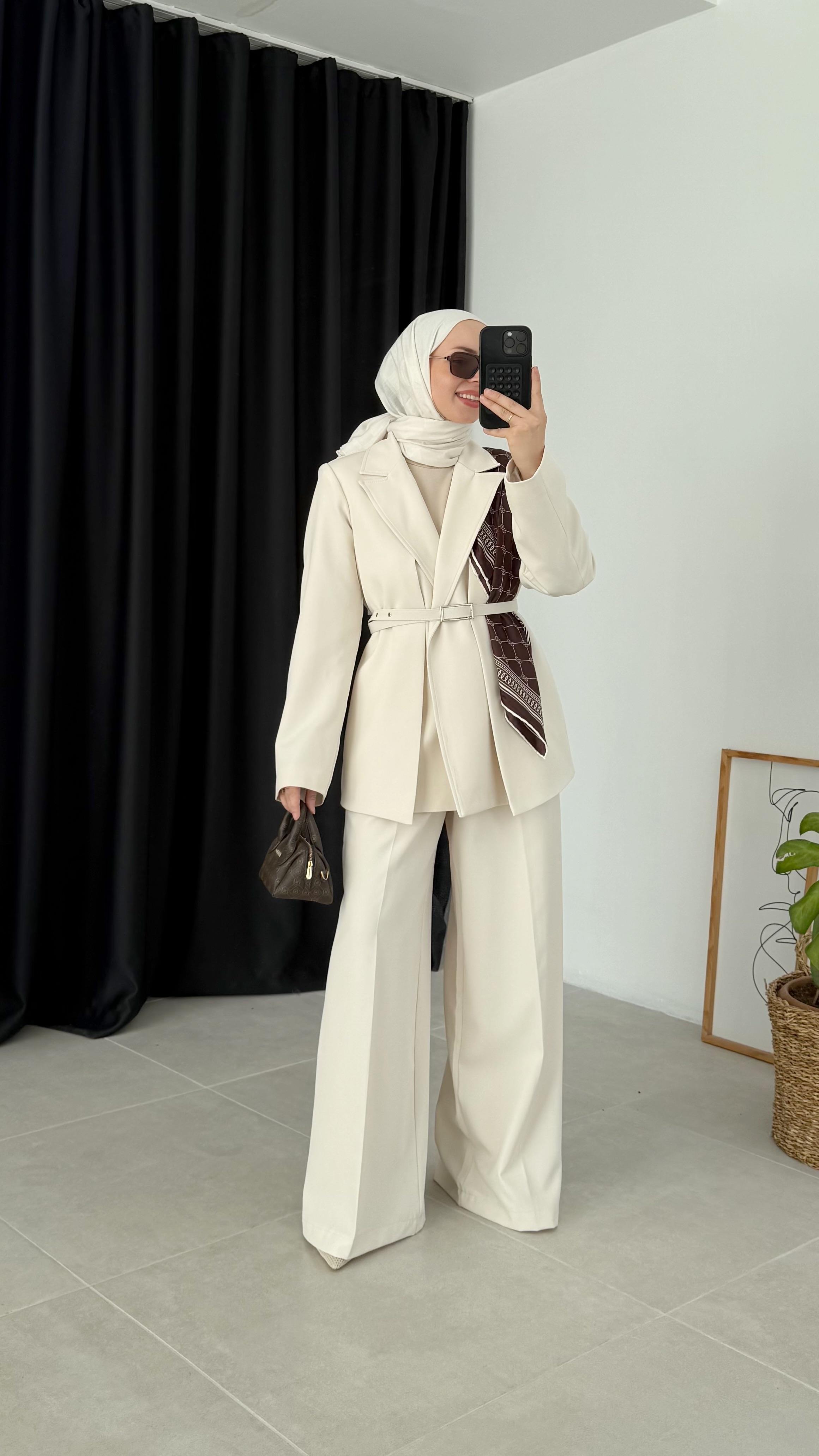 Erons Çift Yaka Taş Ceket Takım