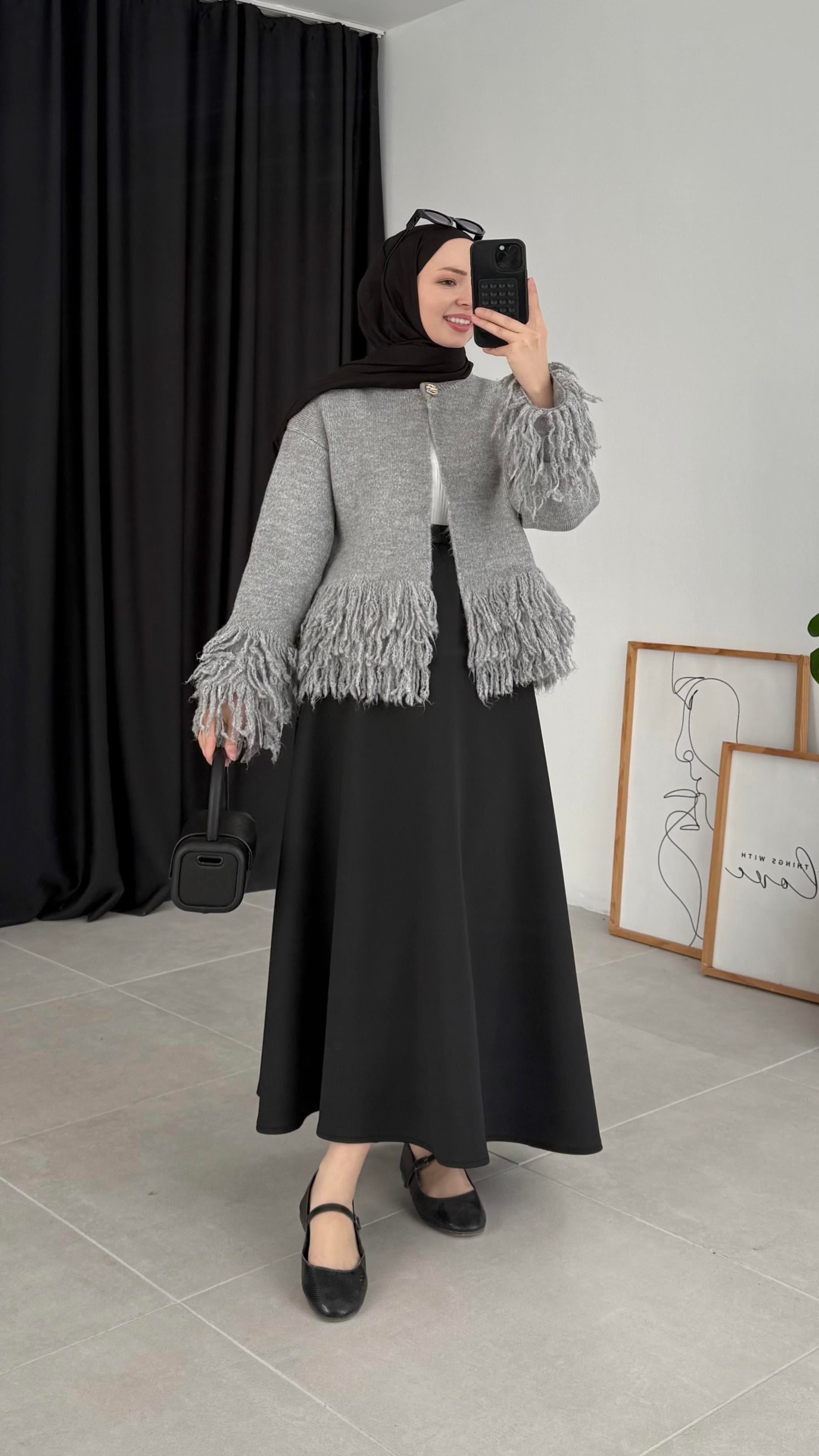 Ferry Puf Scuba Siyah Etek