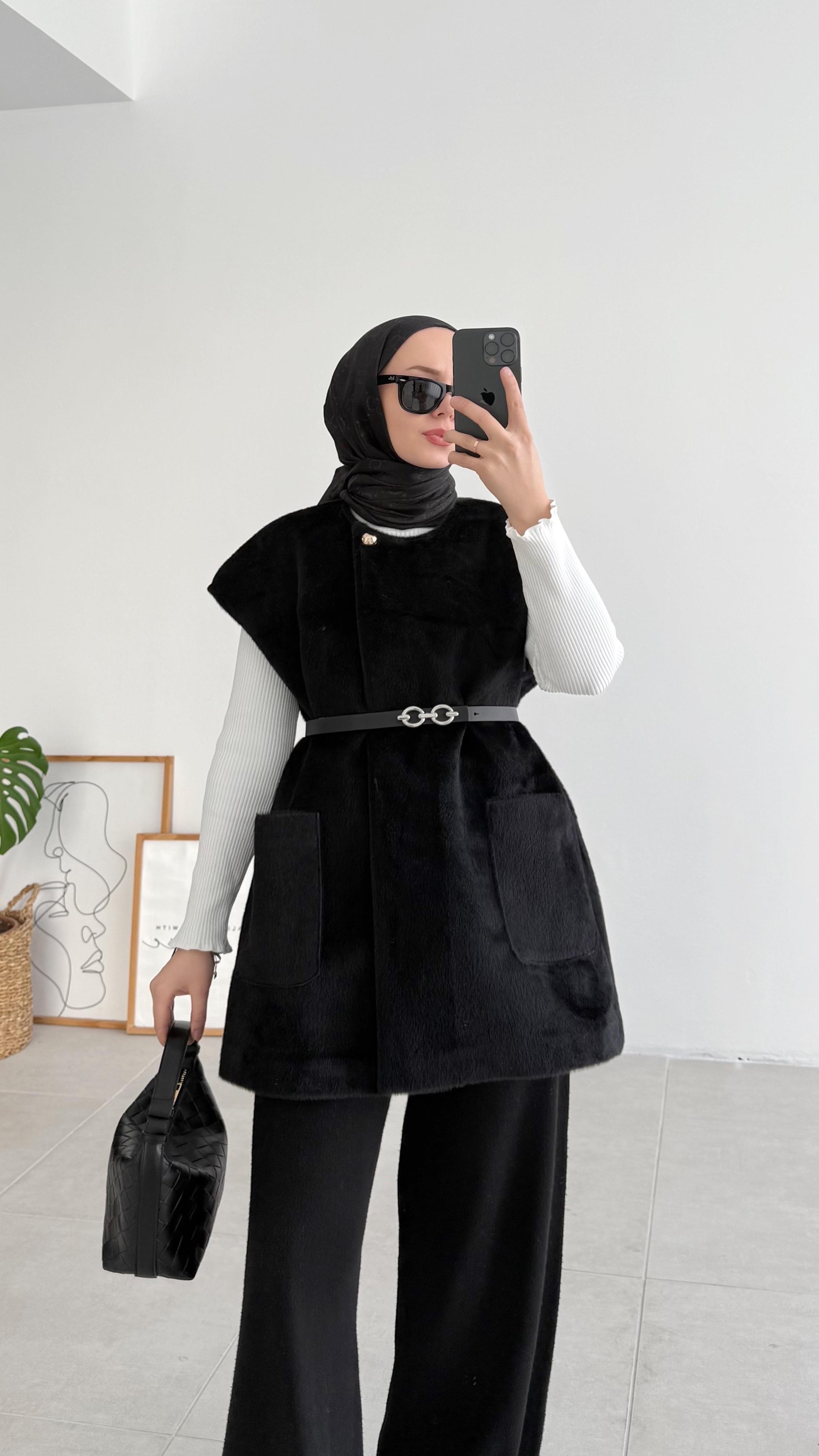 Fox Cepli Siyah Premıum Yelek