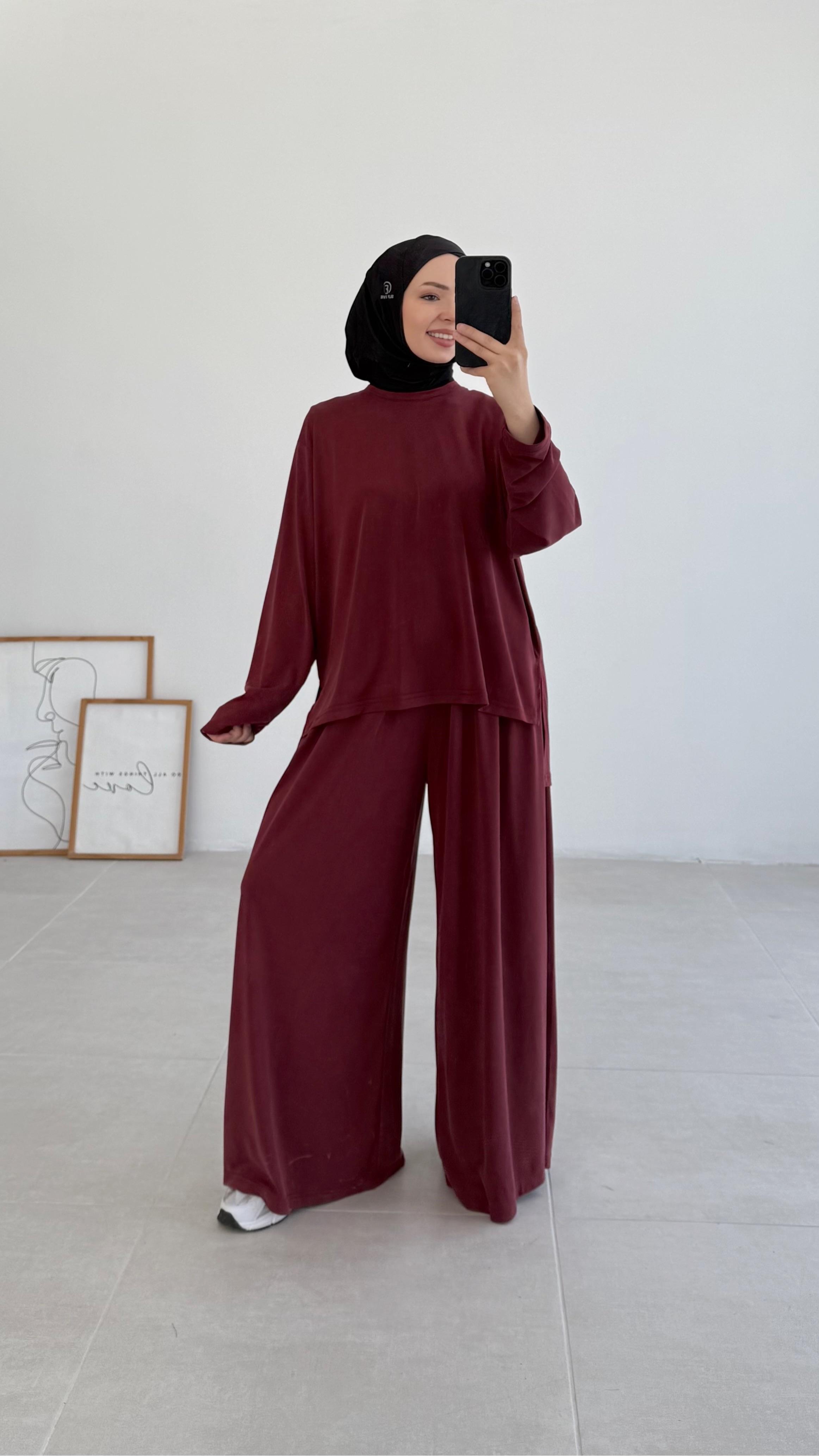 Hales Oysho Bordo Eşofman Takım