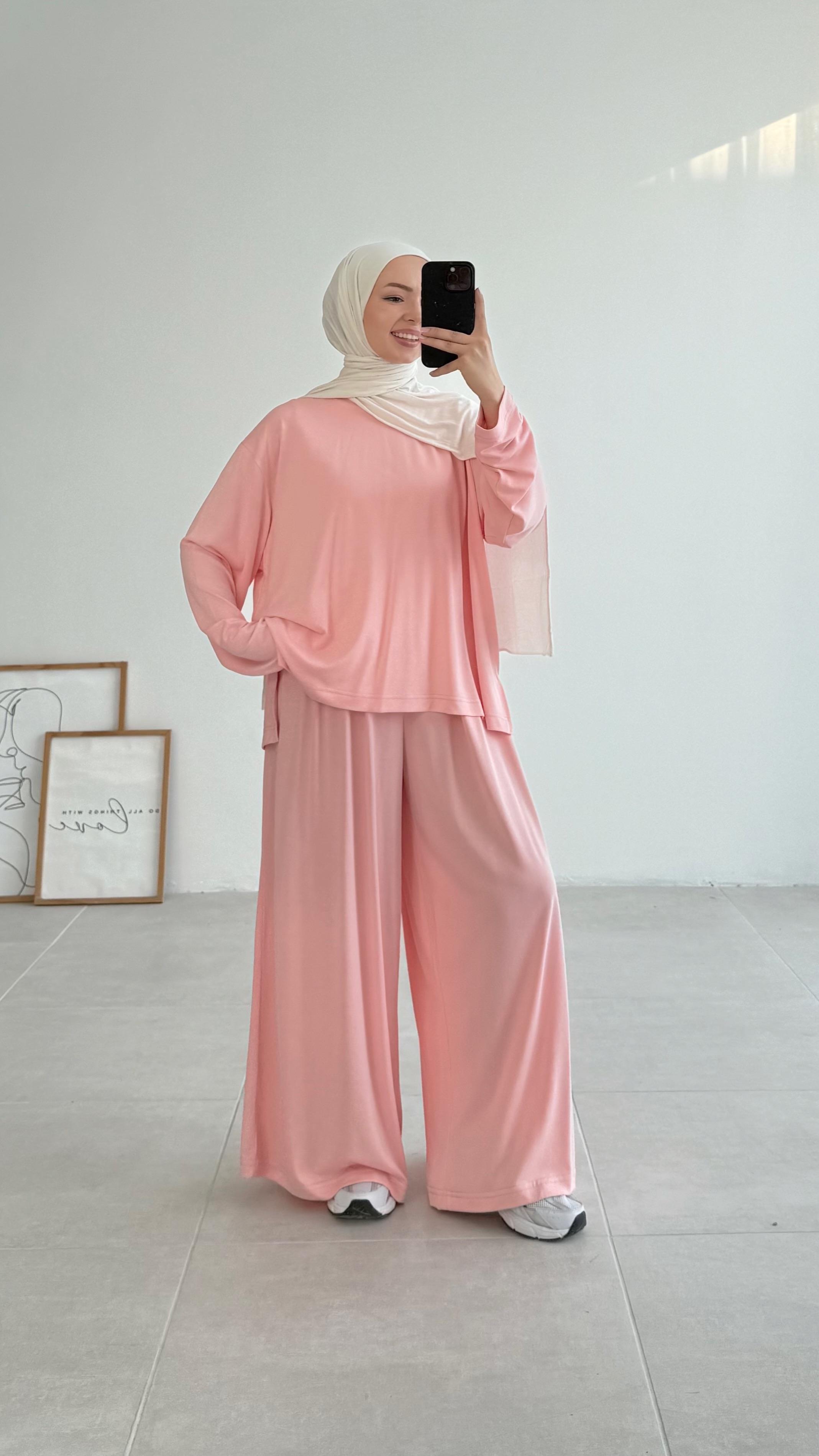 Hales Oysho Toz Pembe Eşofman Takım