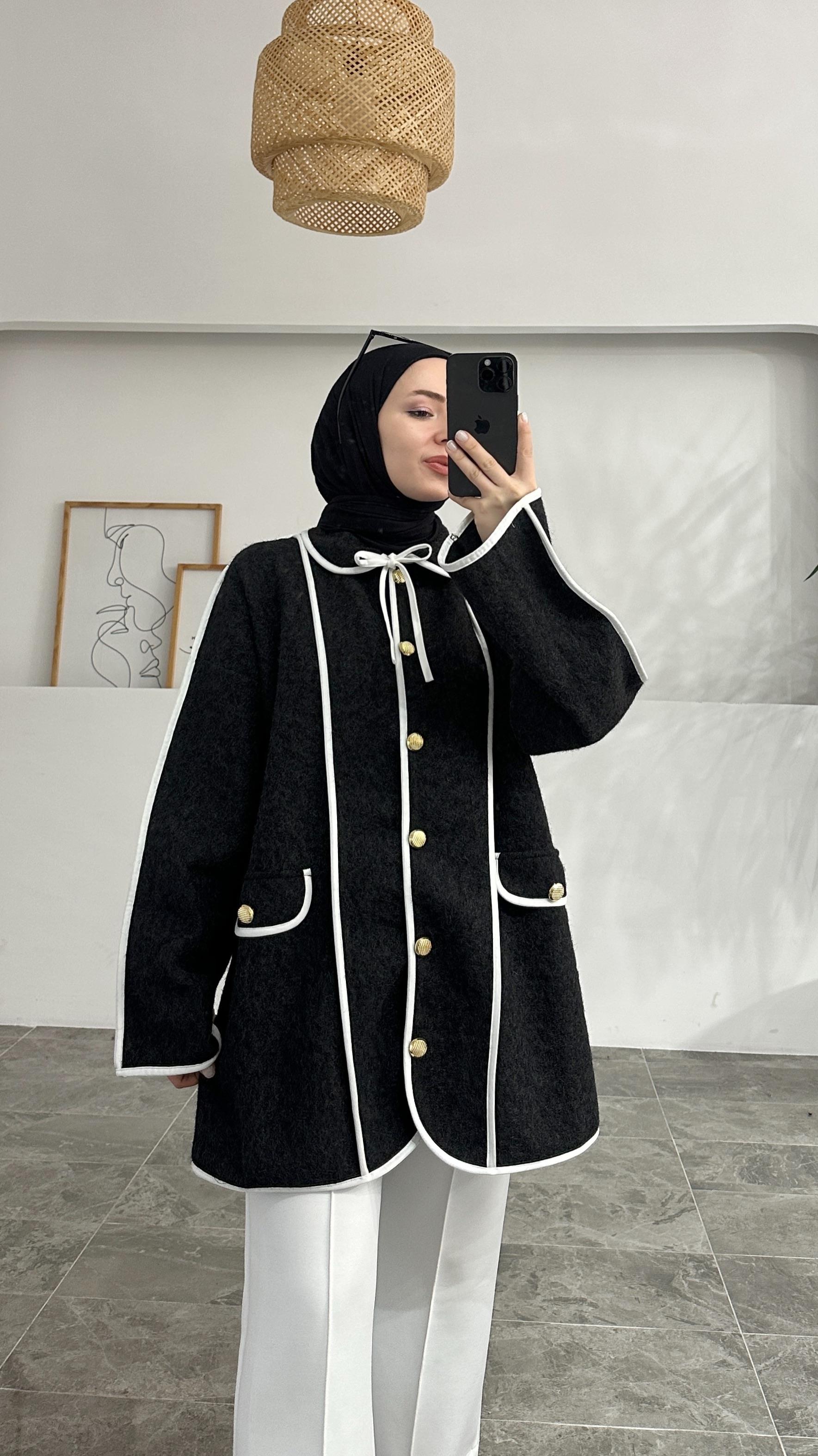 Hamety Teddy Siyah Ceket