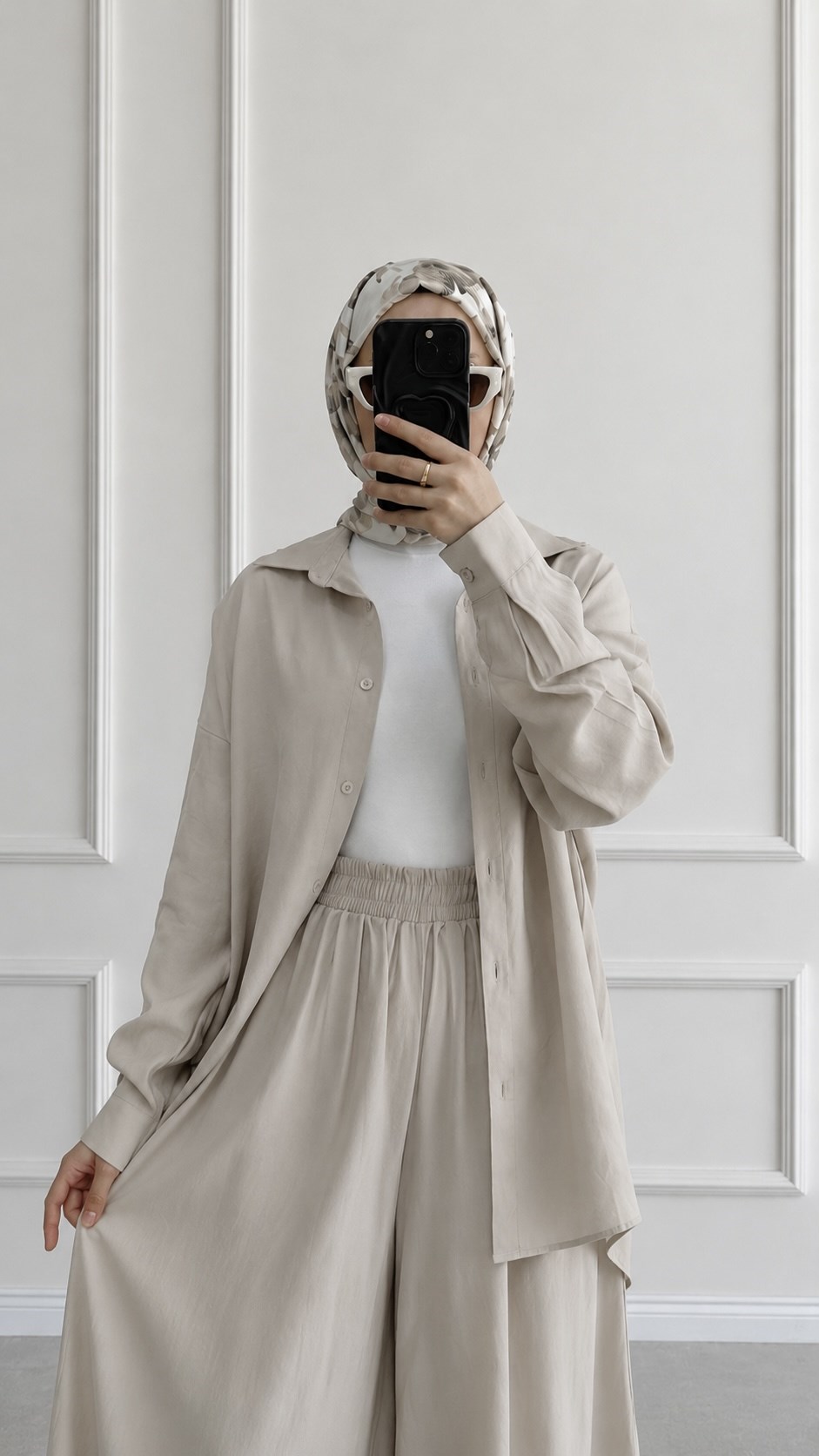 Hanka Oversize Bej Gömlek