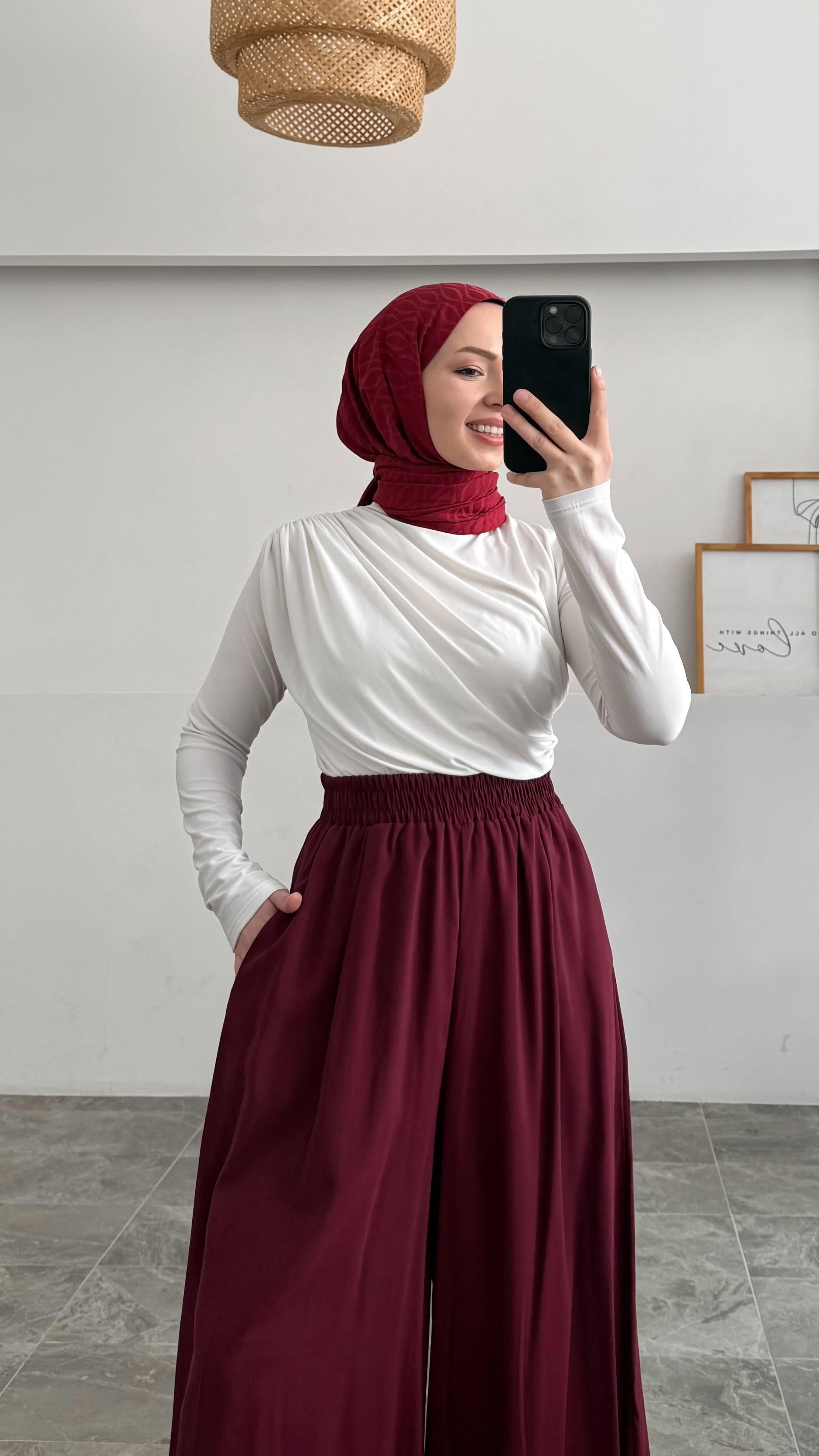 Hante Bordo Bol Pantolon Etek